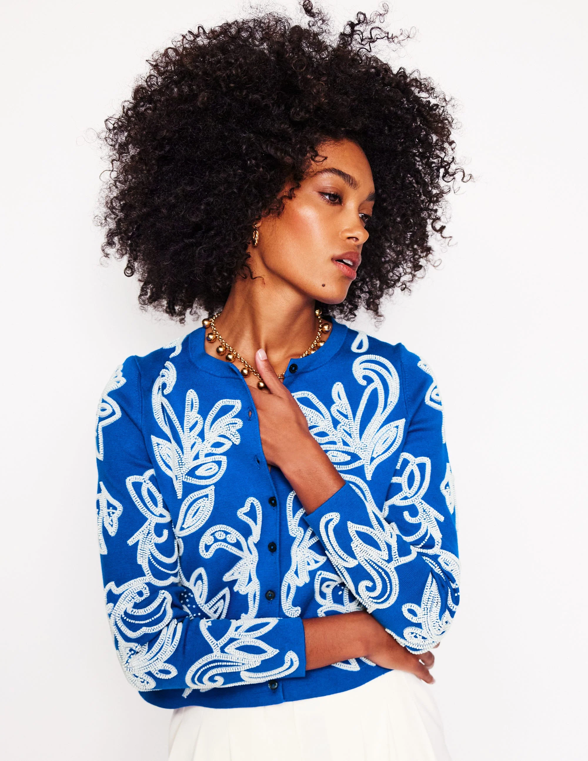 Embellished Cardigan-Gallery Blue - Image 5