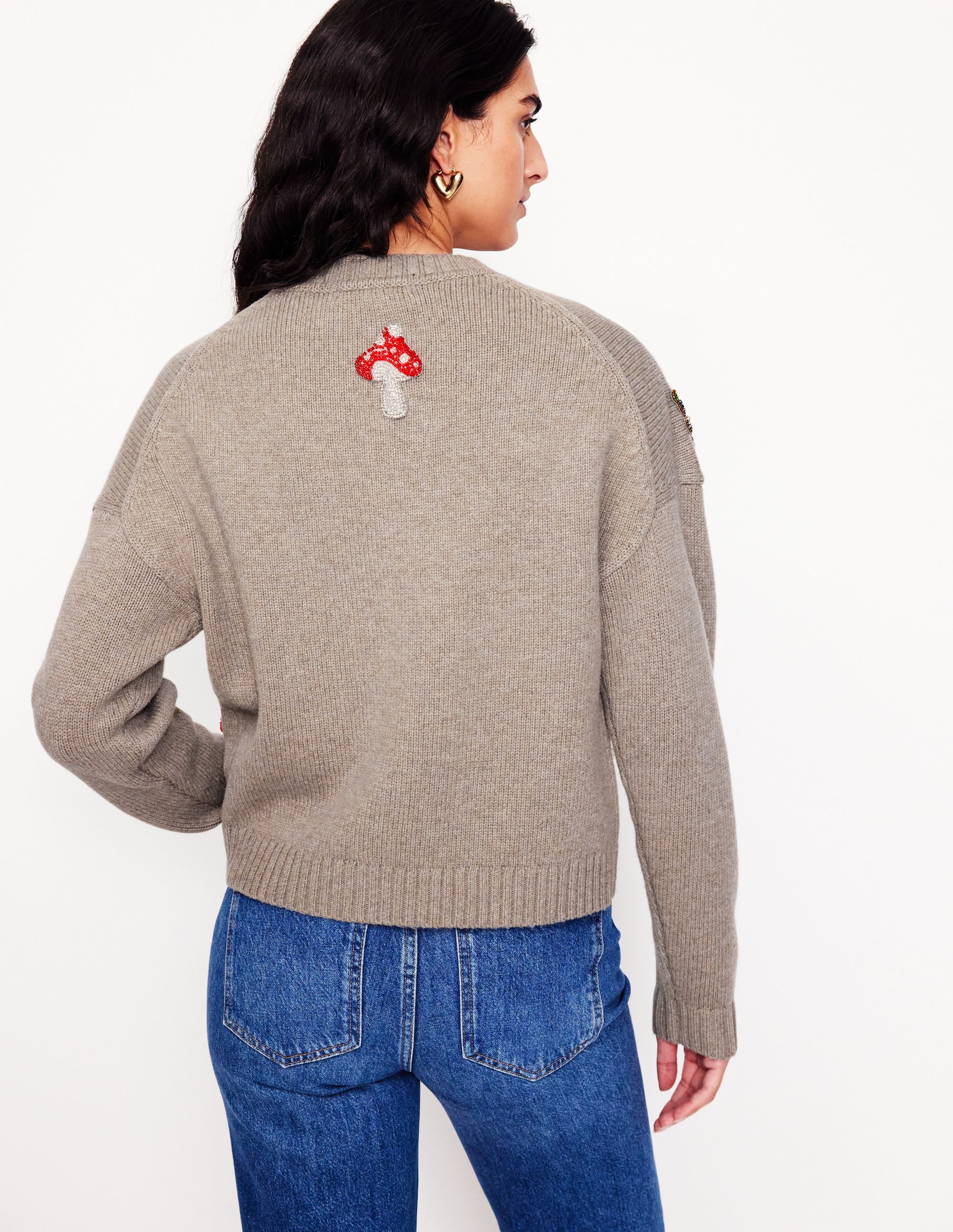 Embellished Jumper-Mink Melange - Image 3