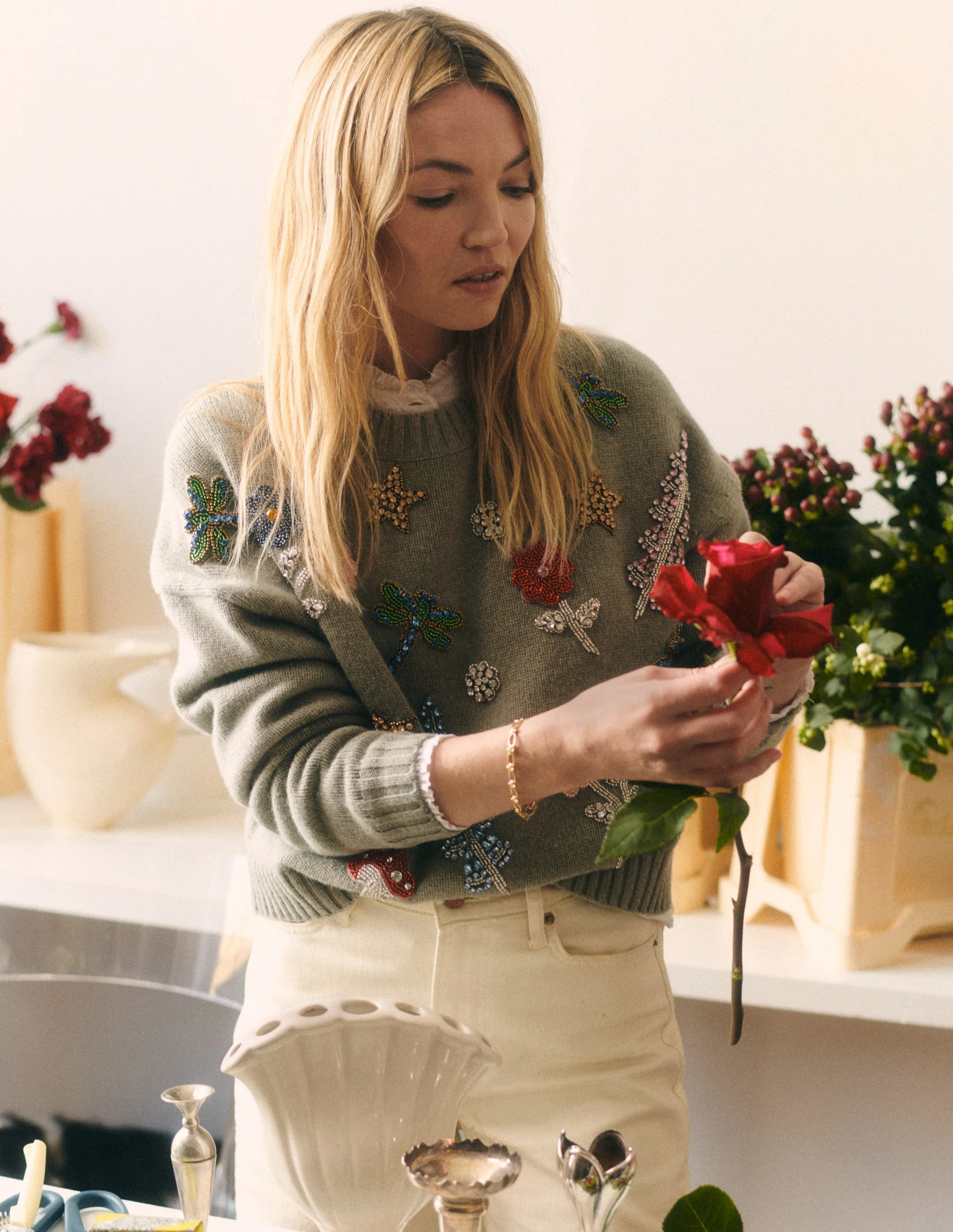 Embellished Jumper-Mink Melange - Image 5