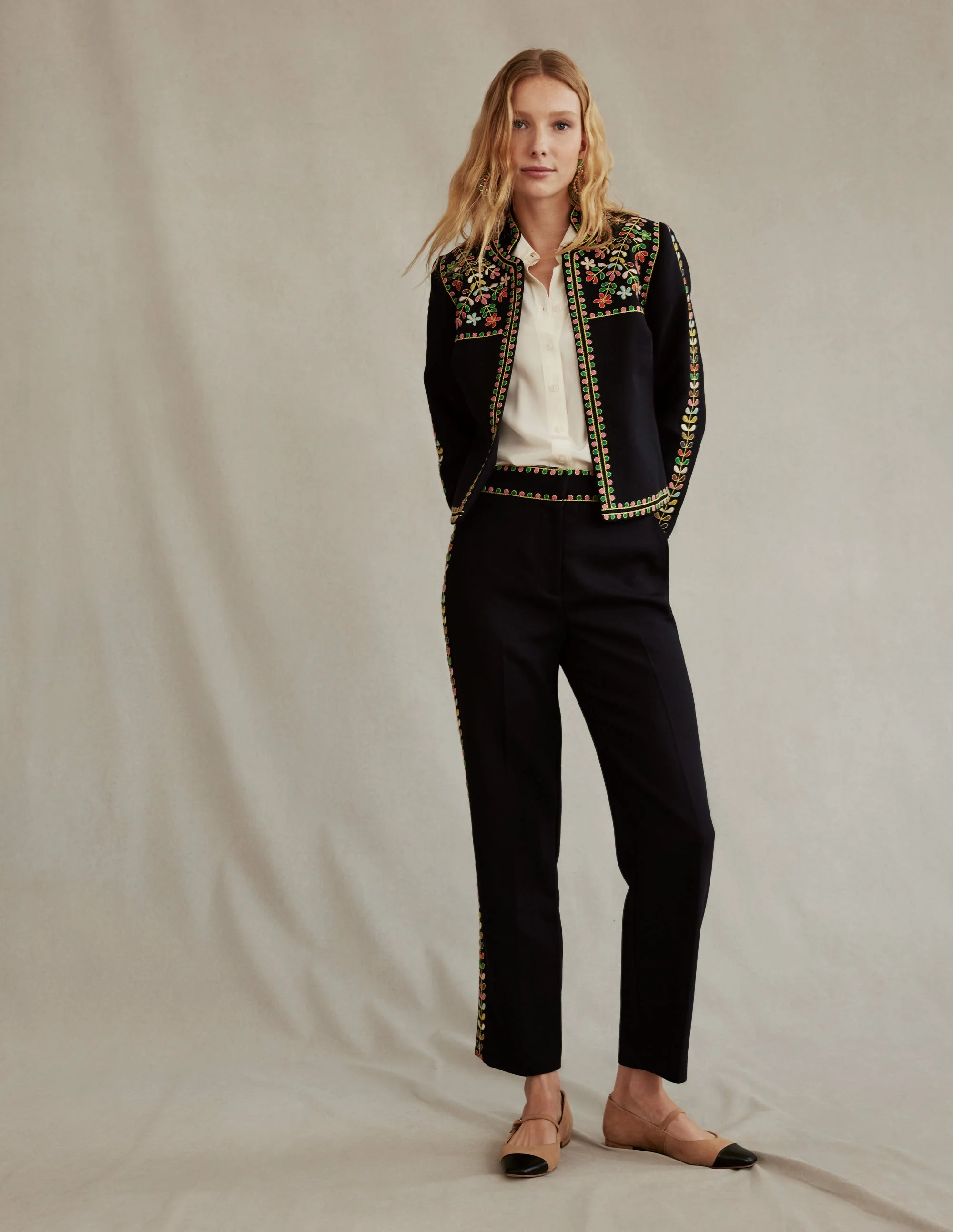 Embroidered Icon Jacket-Navy - Image 5
