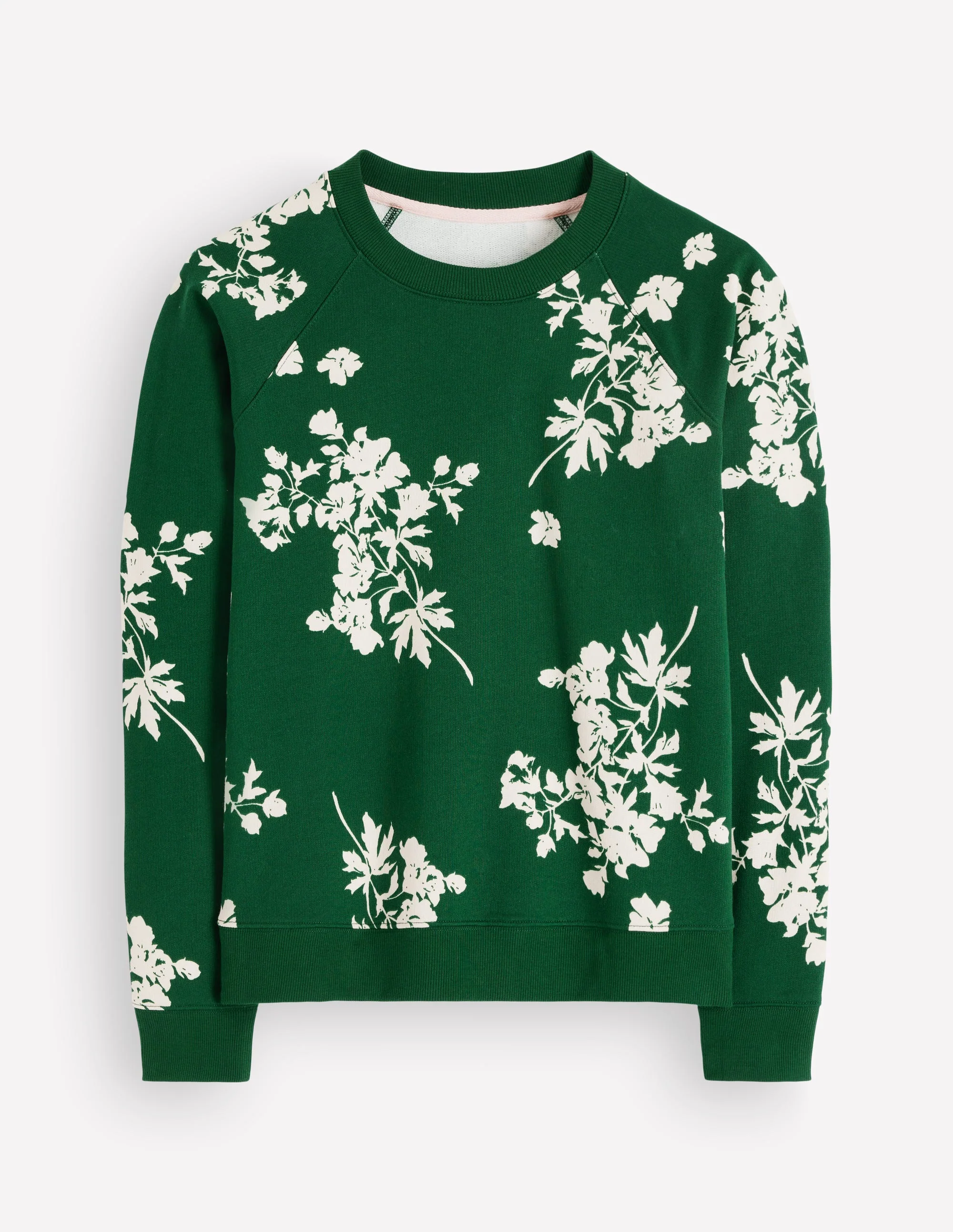 Emi Printed Sweatshirt-Dark Green, Flecked Bunch - Image 5