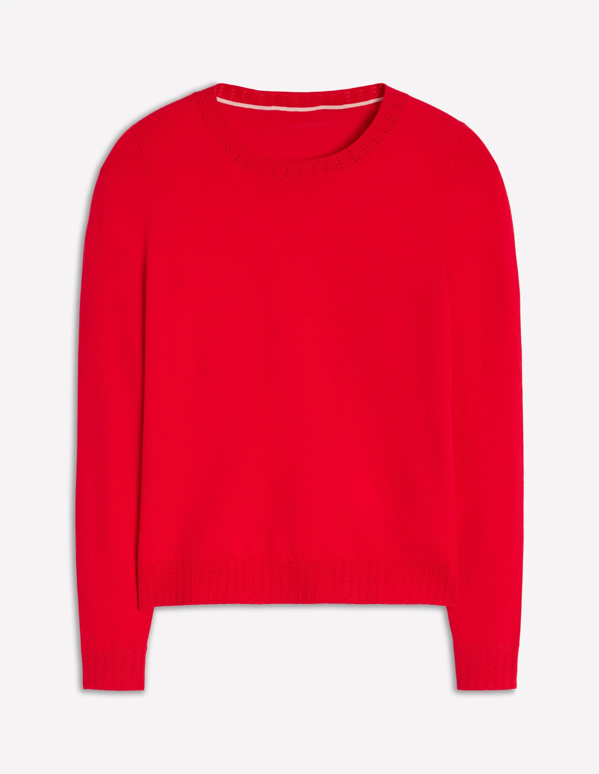 Emilia Cotton Crew Jumper-Poppy Red - Image 7