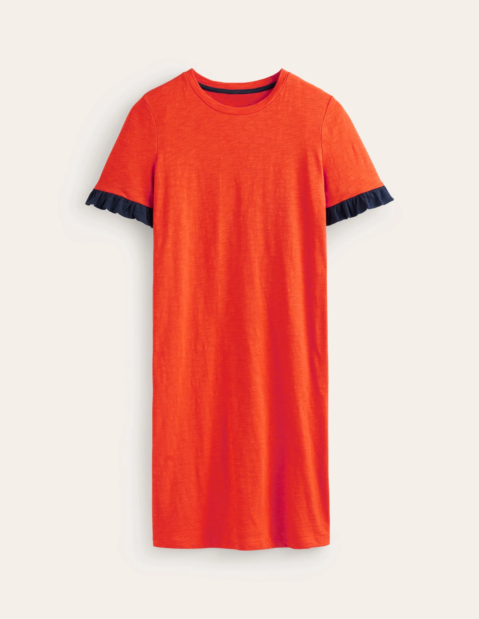 Emily Ruffle Cotton Dress-Fiesta Red - Image 5