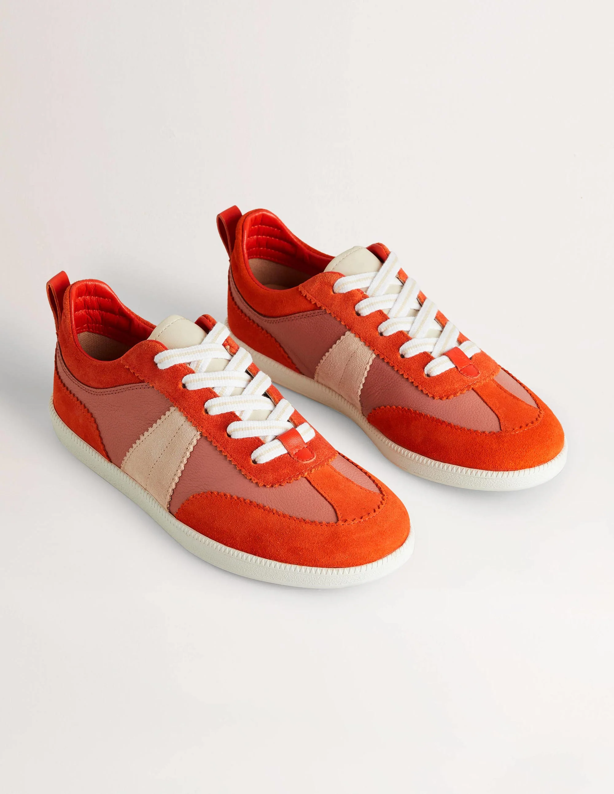 Erin Retro Tennis Trainers-Dusty Red/ Rocket Red - Image 2