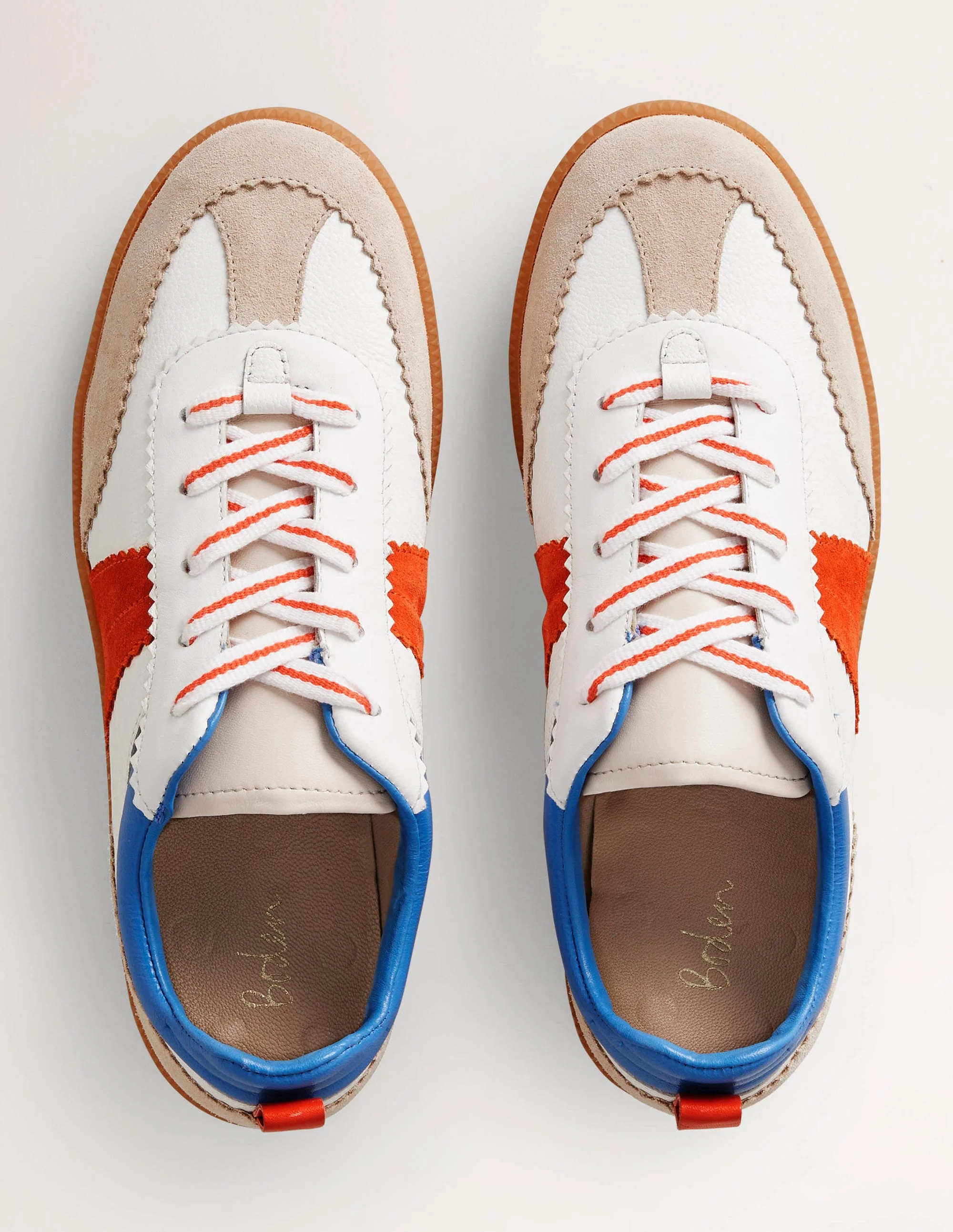 Erin Retro Tennis Trainers-Rocket Red/ Riviera - Image 4