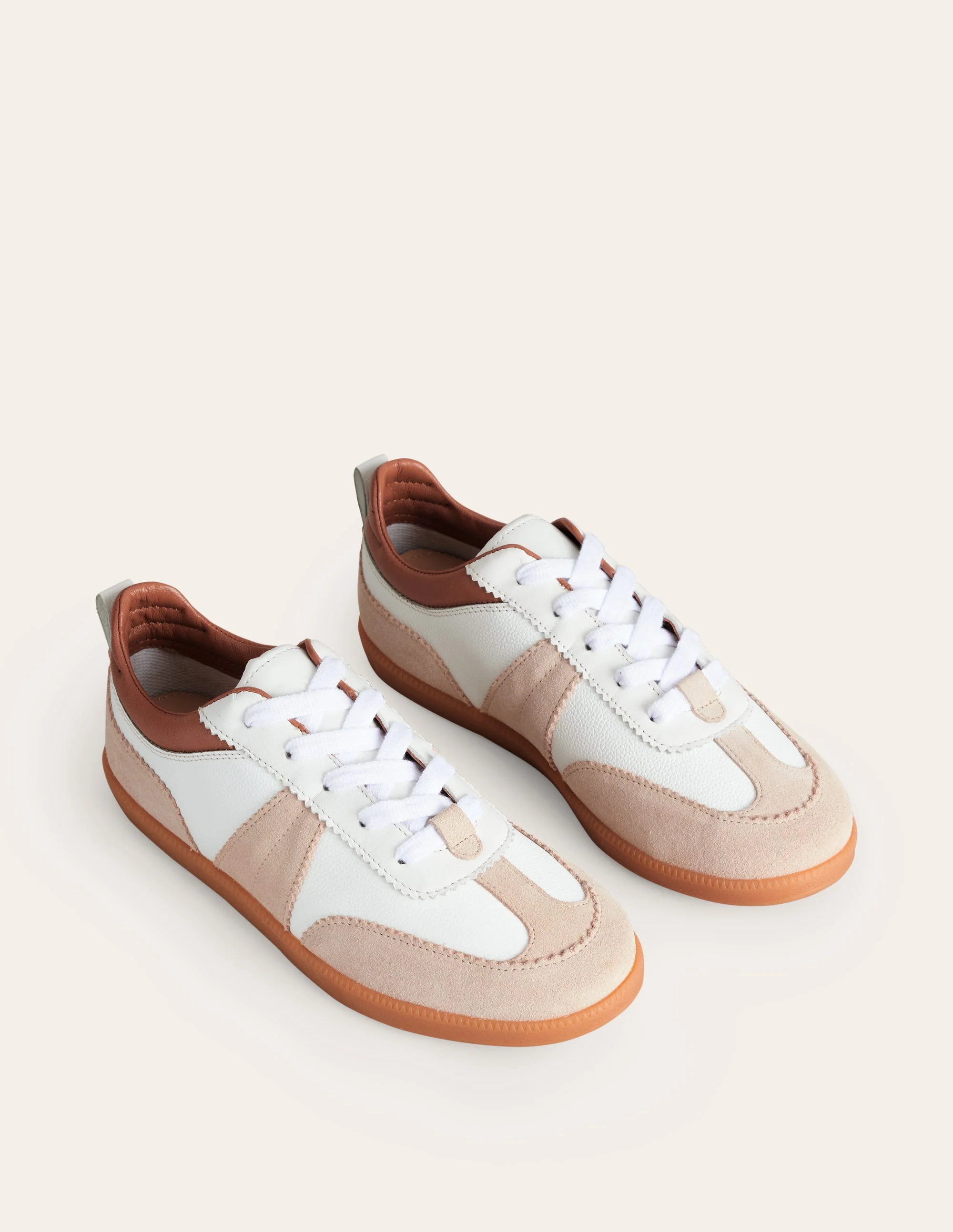 Erin Retro Tennis Trainers-White Mix - Image 3