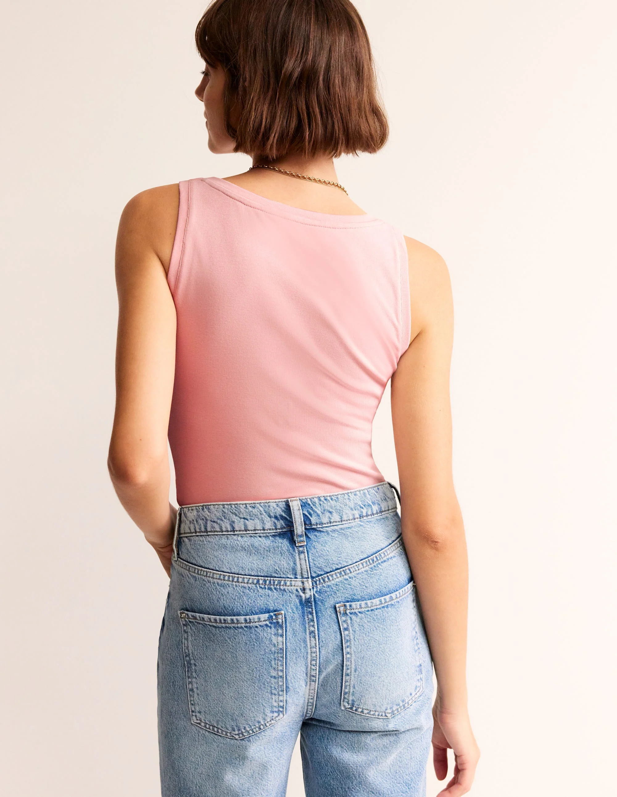 Essential Scoop-Neck Vest-Milkshake - Image 3
