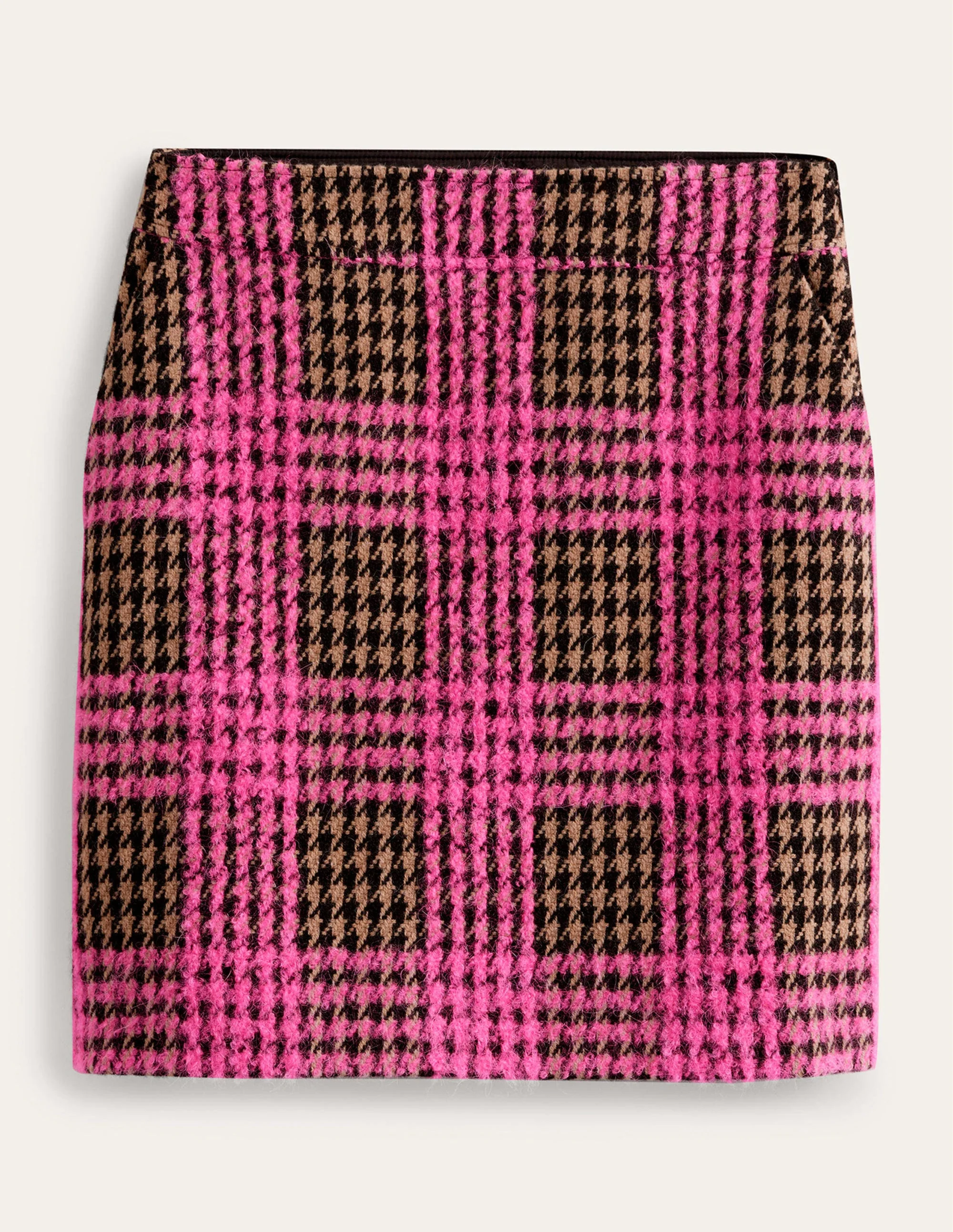 Estella Check Skirt-Neon Pink Check - Image 7