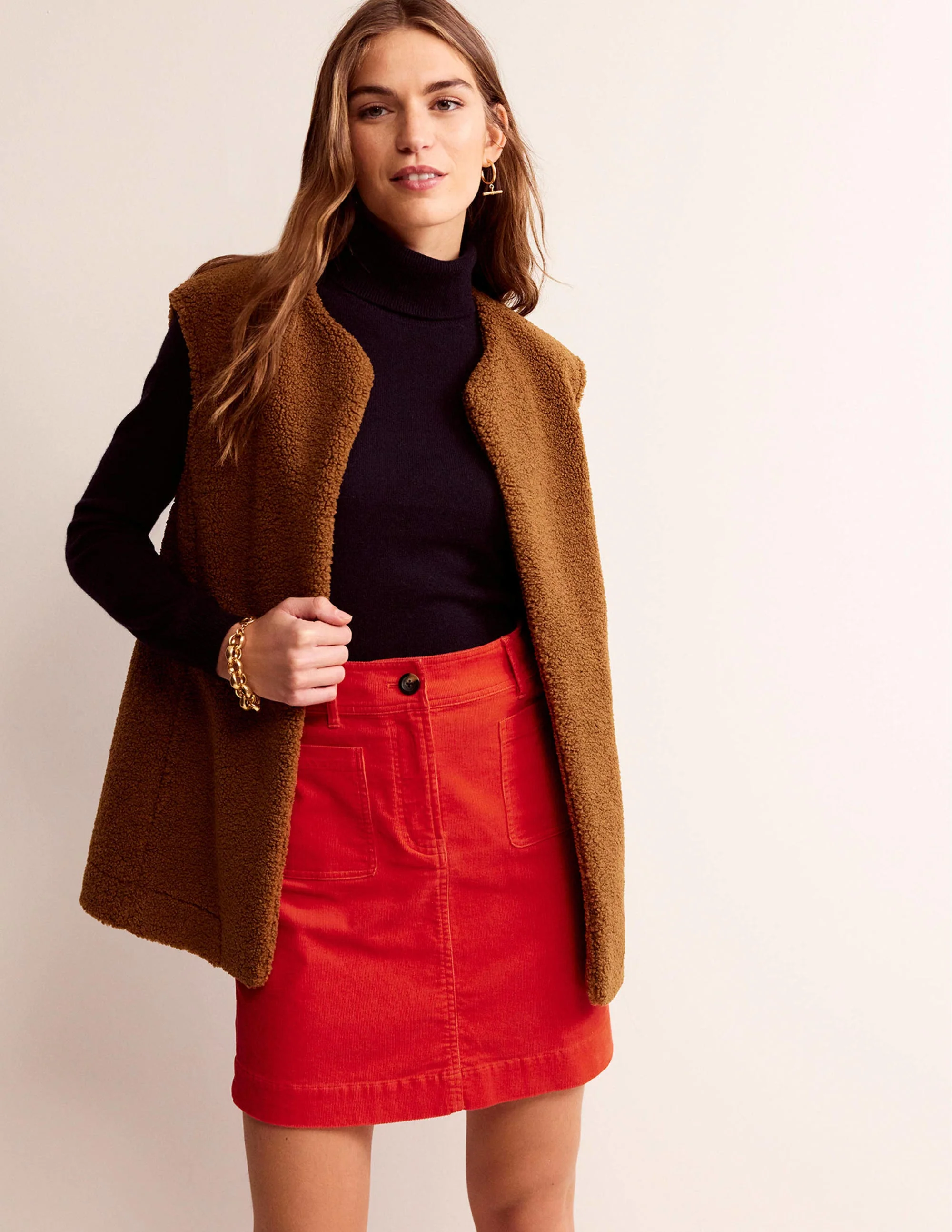 Estella Cord Skirt-Admiral