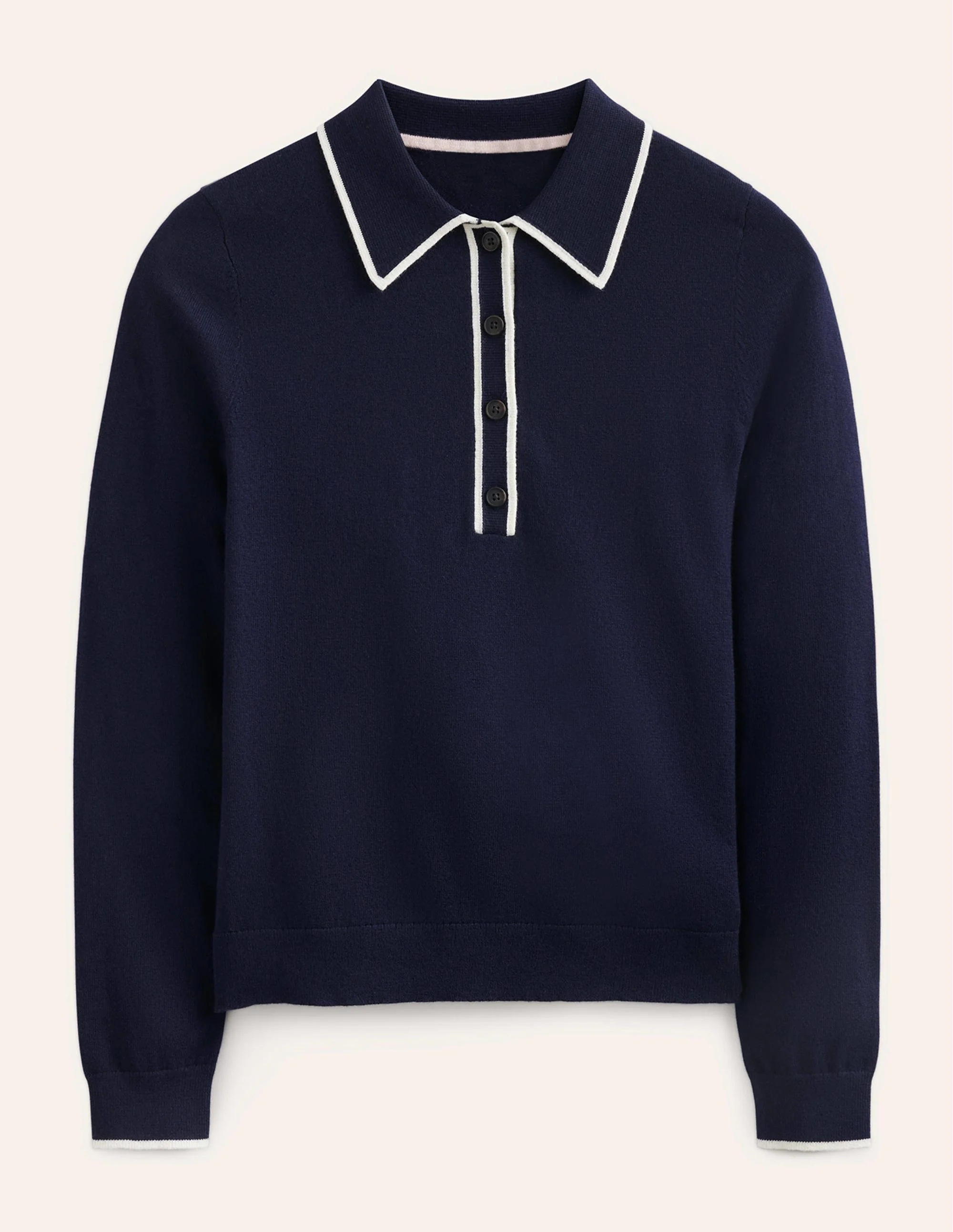 Estelle Henley Jumper-Navy - Image 5
