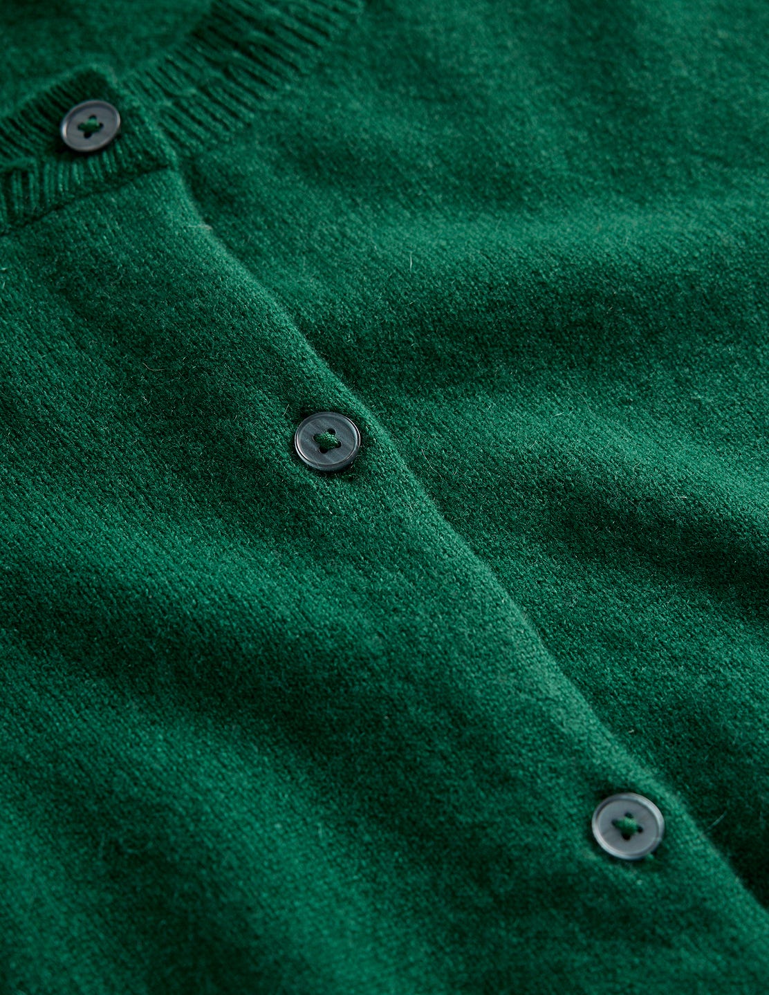 Eva Cashmere Crew Cardigan-Deep Forest - Image 9