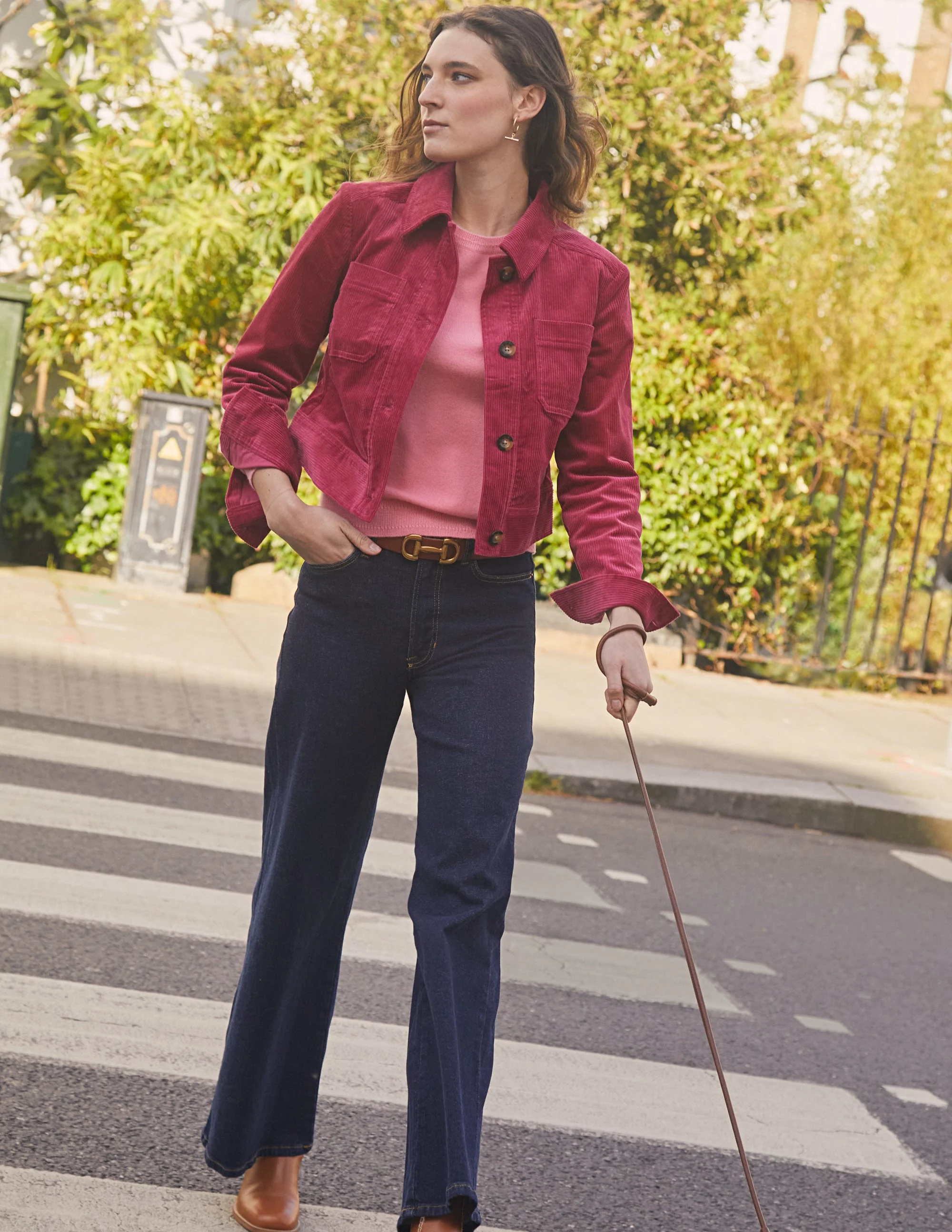 Eva Cashmere Crew Neck Jumper-Azalea Pink - Image 5