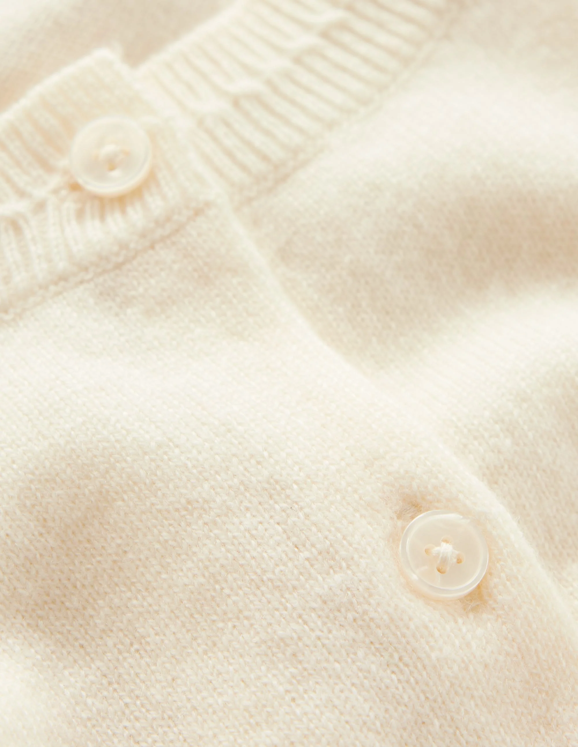 Eva Cashmere Cropped Cardigan-Warm Ivory - Image 6