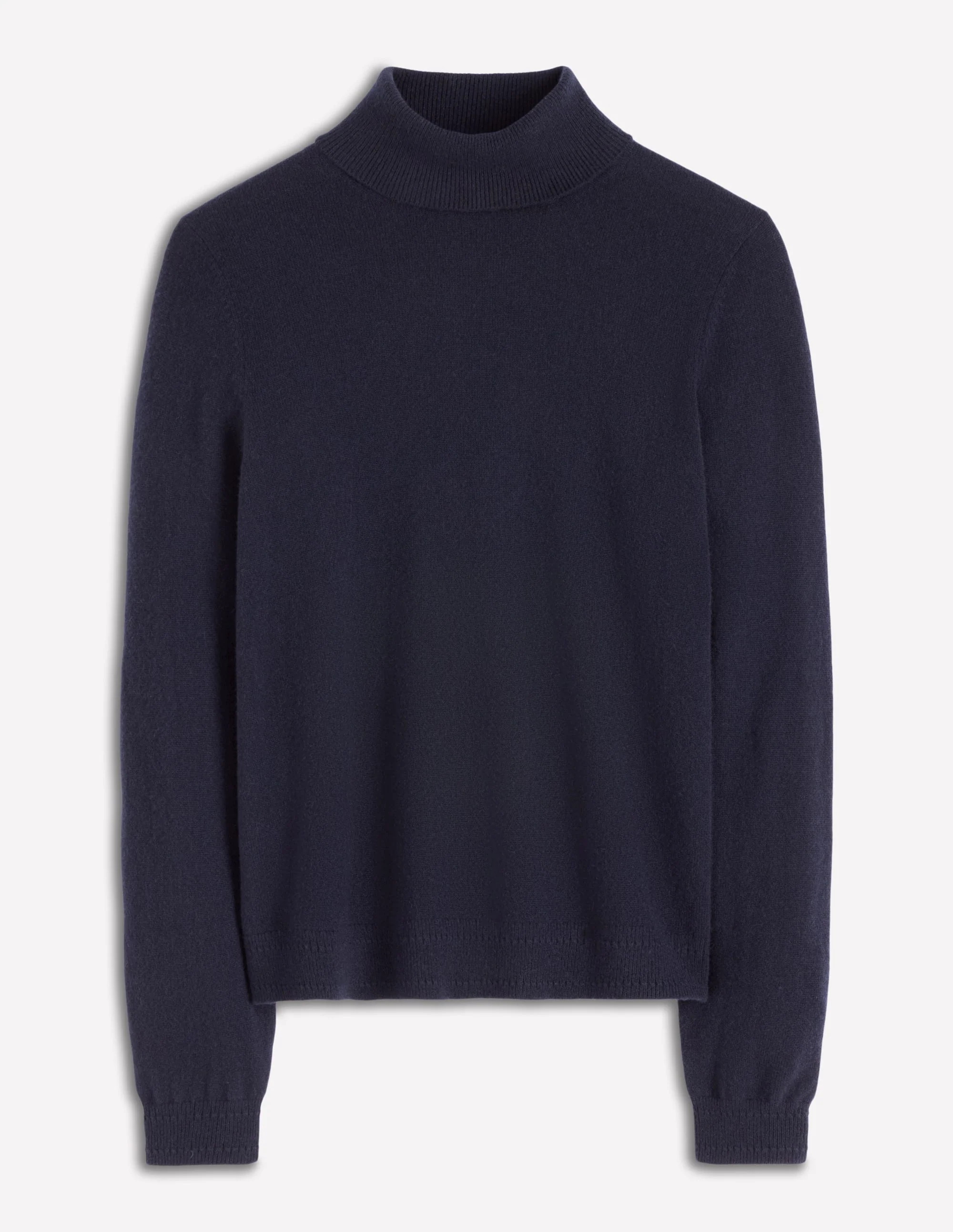 Eva Cashmere Roll Neck Jumper-Navy - Image 7