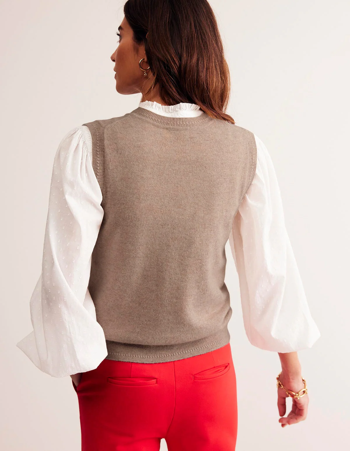 Eva Cashmere Tank-Chinchilla Melange - Image 3