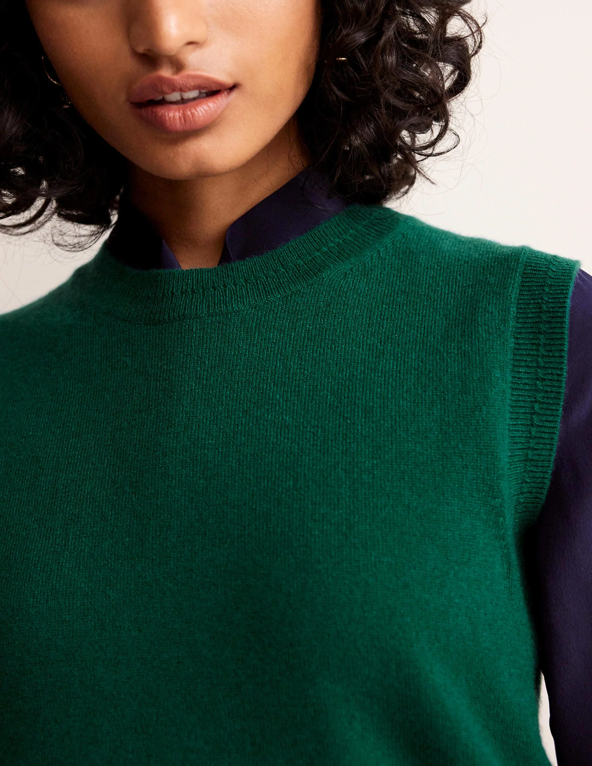 Eva Cashmere Tank-Deep Forest - Image 2