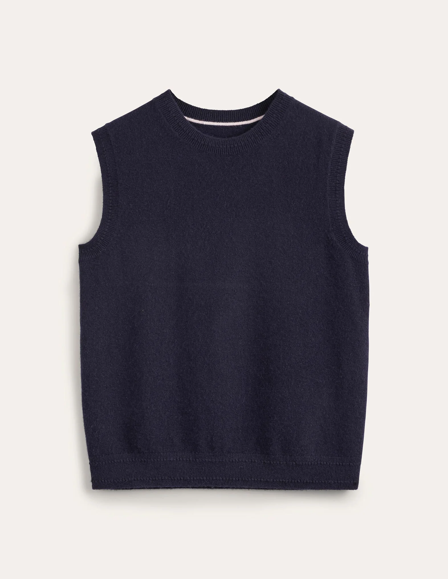 Eva Cashmere Tank-Navy - Image 5