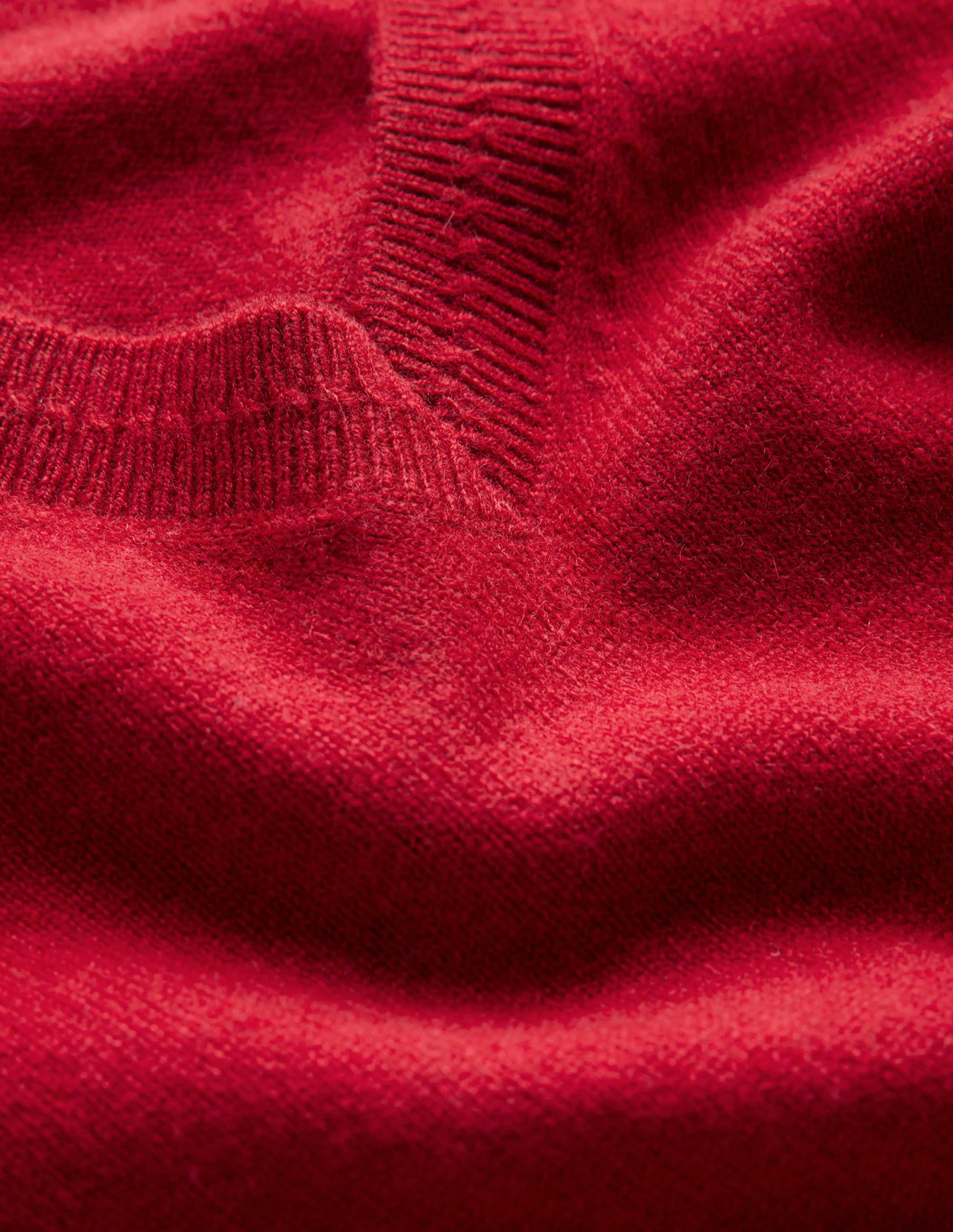 Eva Cashmere V-neck Jumper-Salsa - Image 6