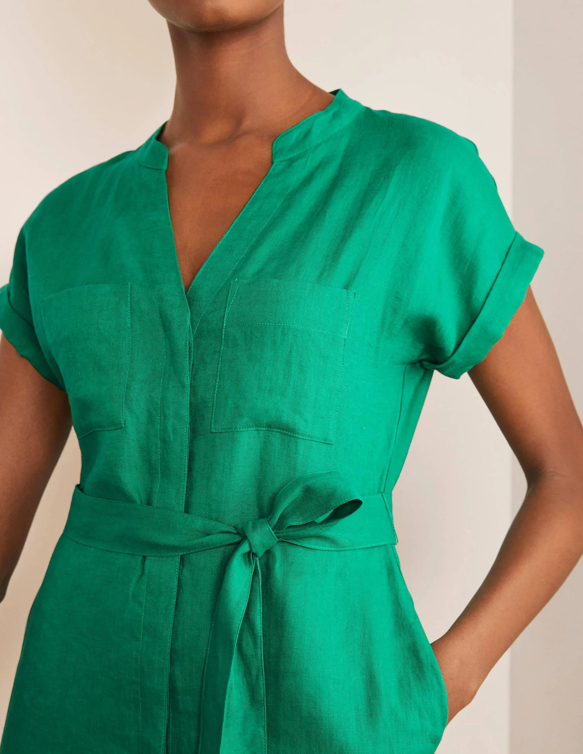 Evie Linen Shirt Dress-Sapling - Image 3
