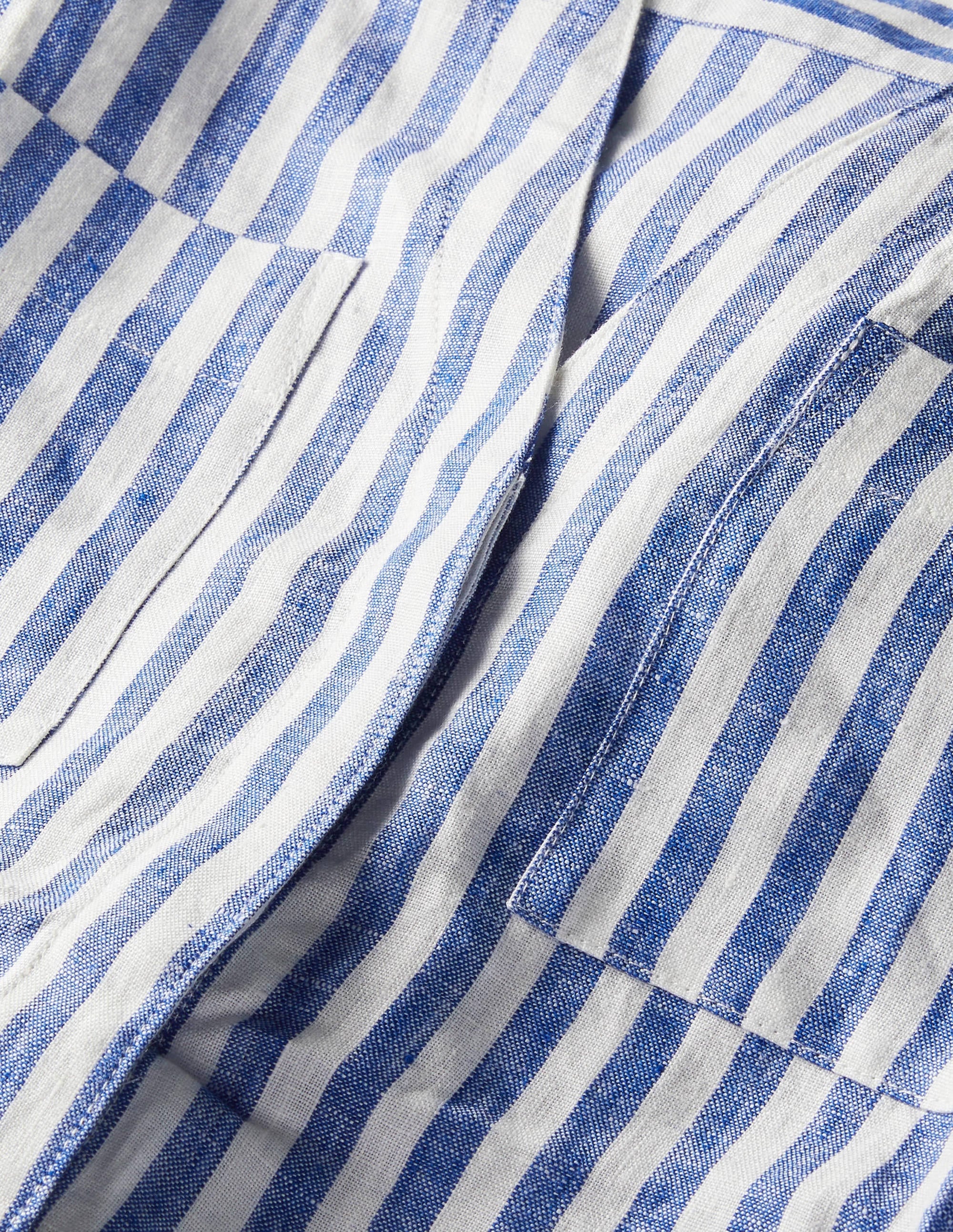 Evie Linen Shirt Dress-Summit Stripe - Image 5