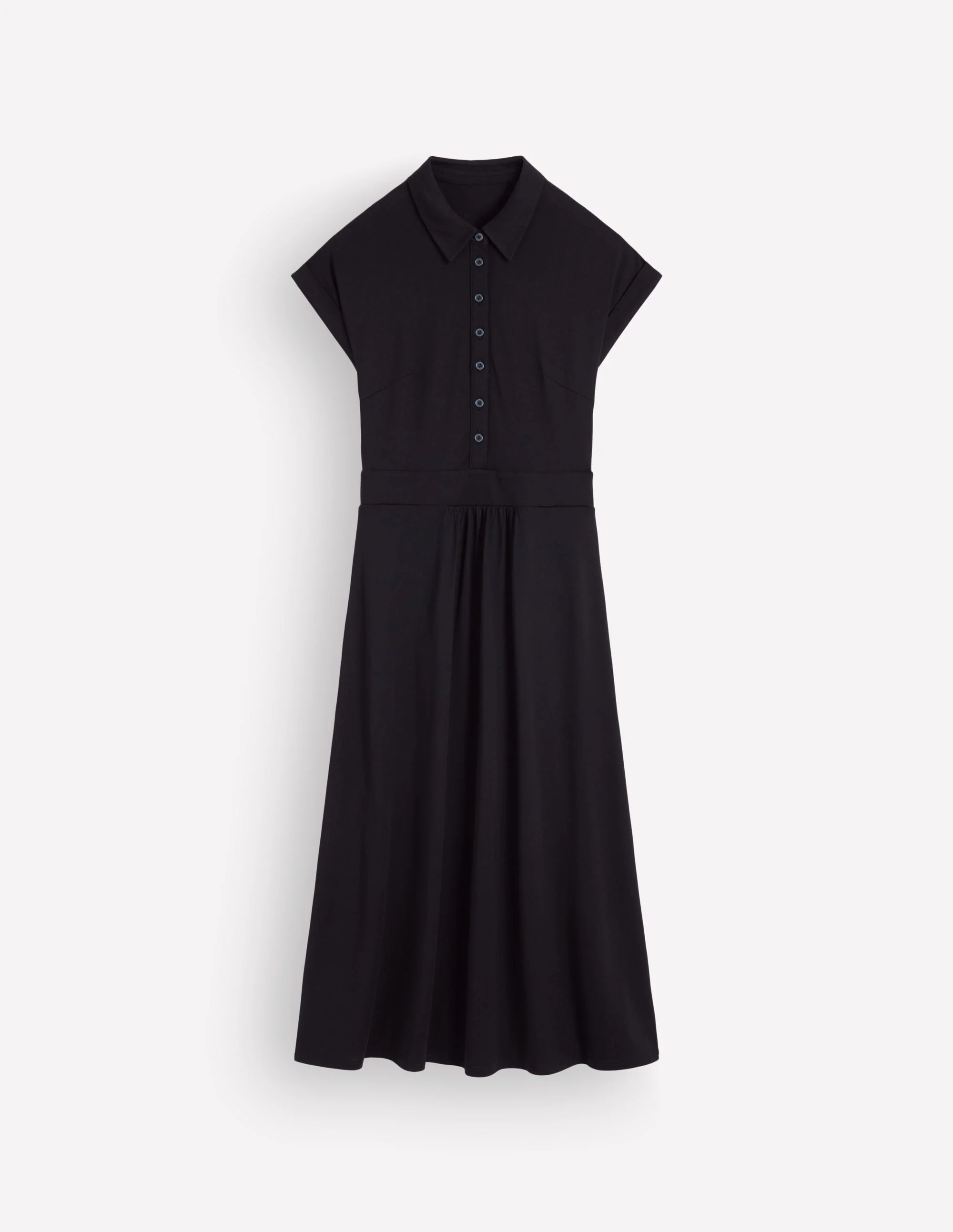 Fae Jersey Shirt Dress-Black - Image 5