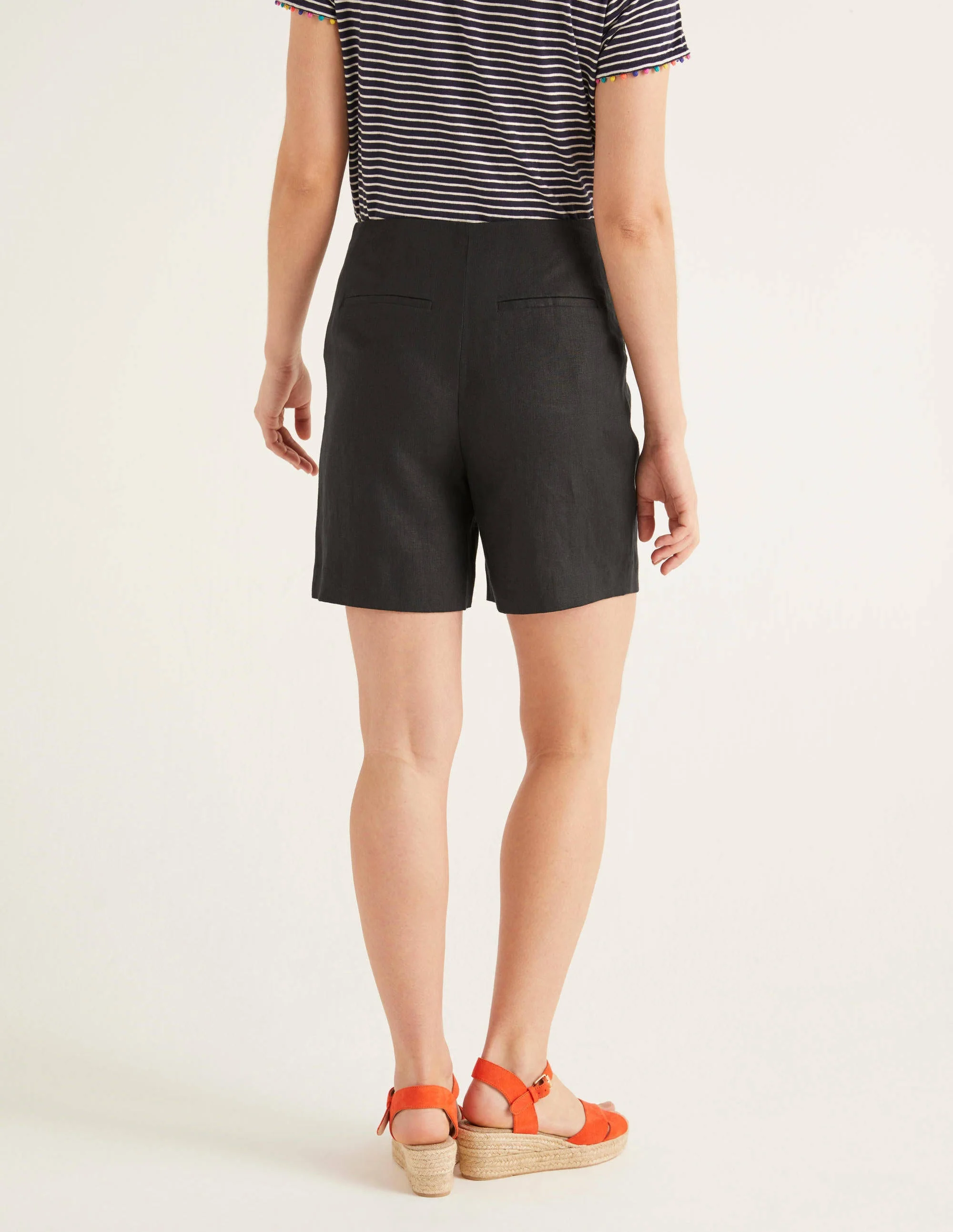 Falmouth Linen Shorts-Black - Image 3