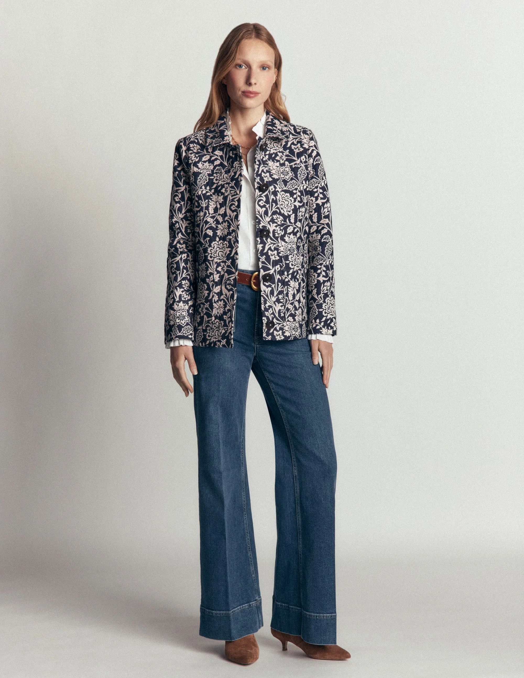 Fife Jacquard Chore Jacket-Navy - Image 6