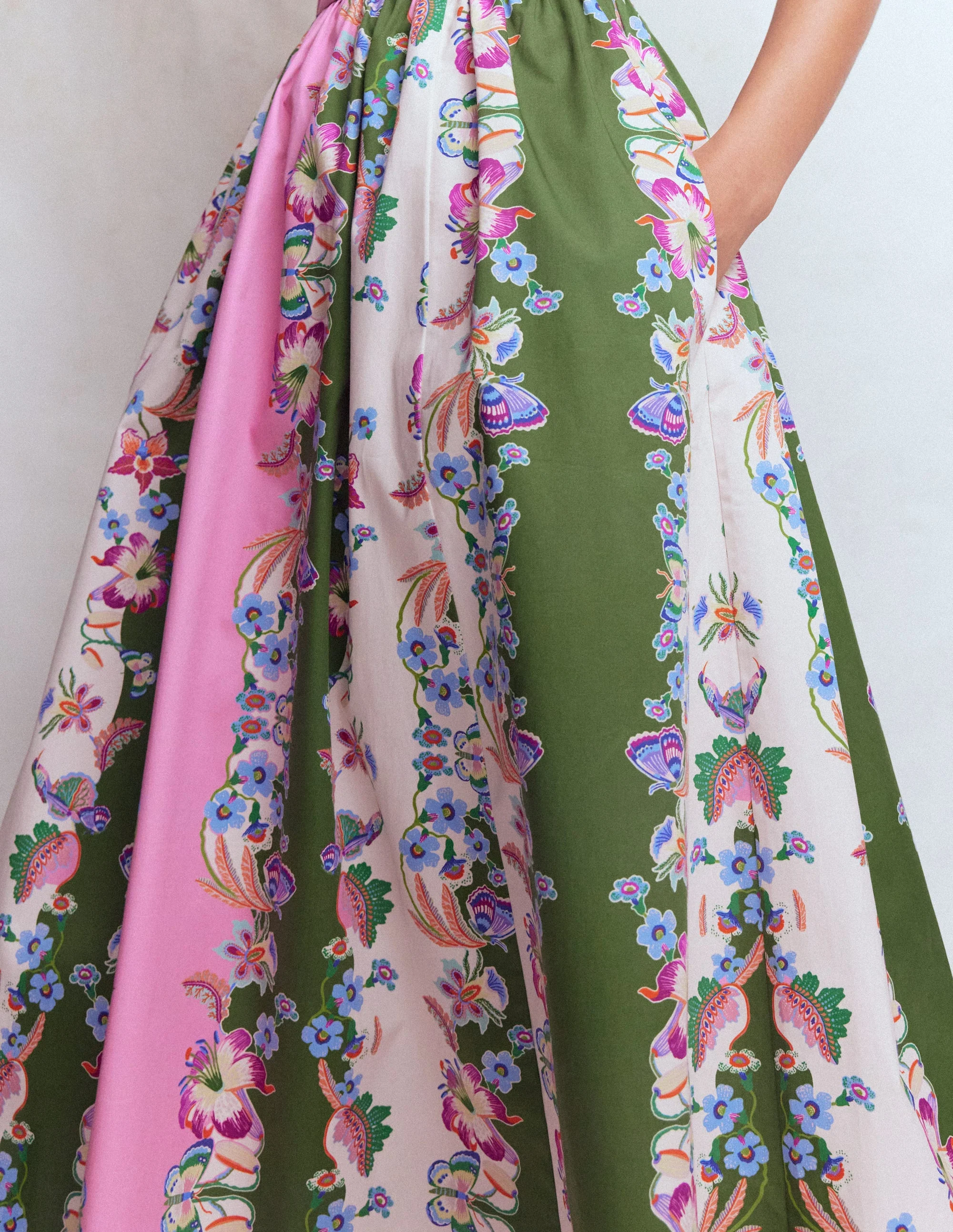 Fit and Flare Midi Dress-Orchid Canopy Stripe - Image 2