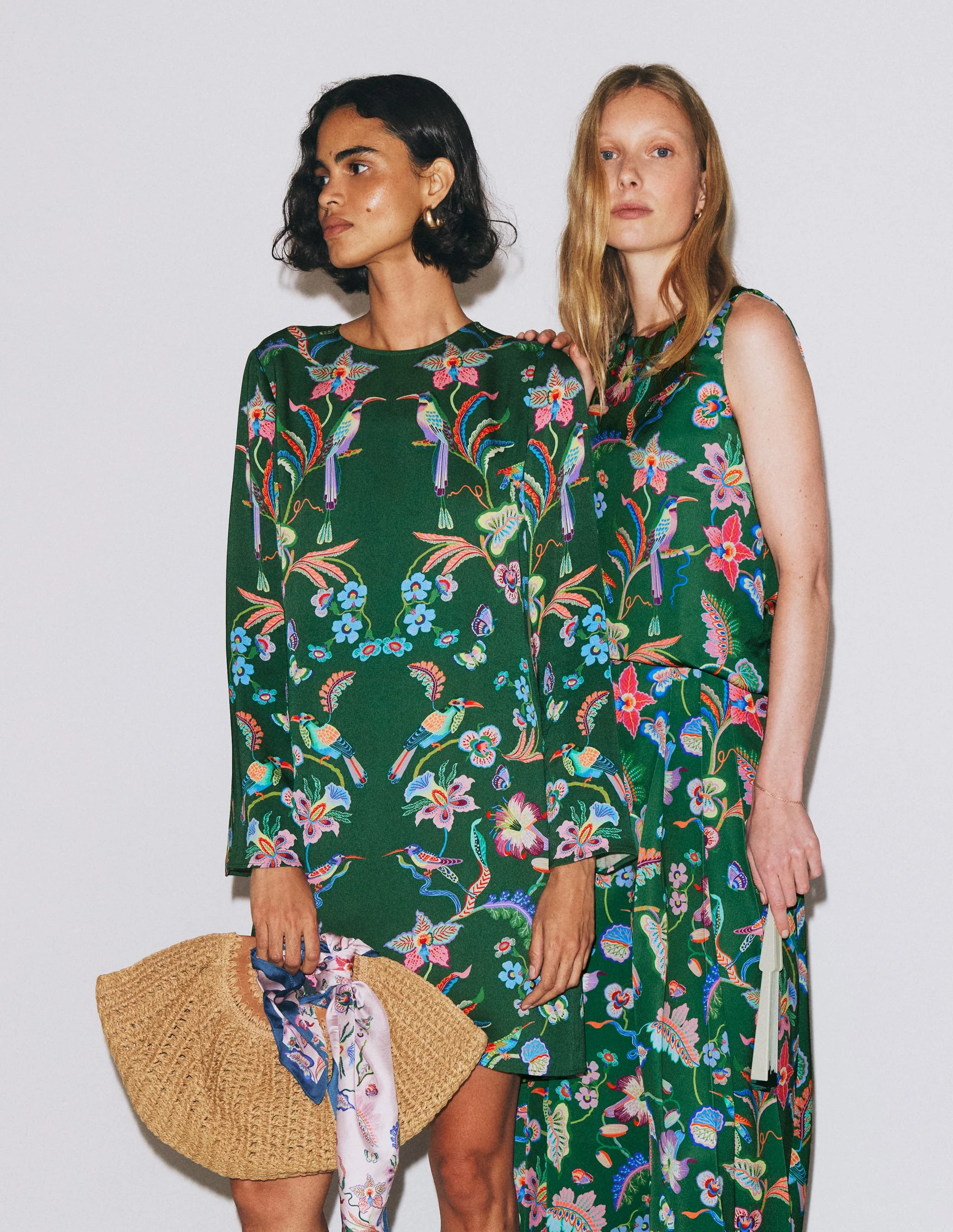 Flared Sleeve Shift Dress-Multi, Orchid Canopy - Image 5