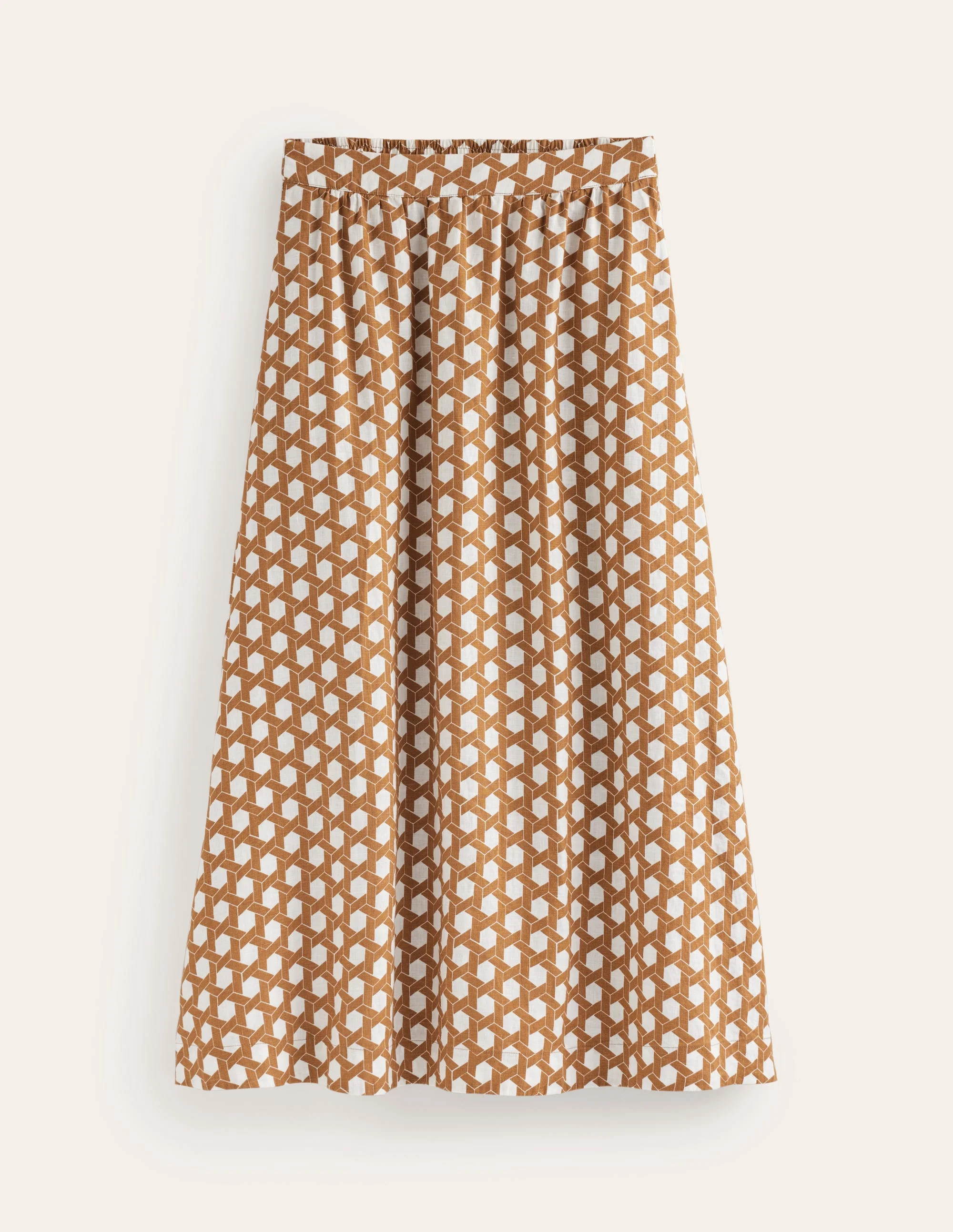 Florence Linen Skirt-Rubber, Honeycomb Geo - Image 5
