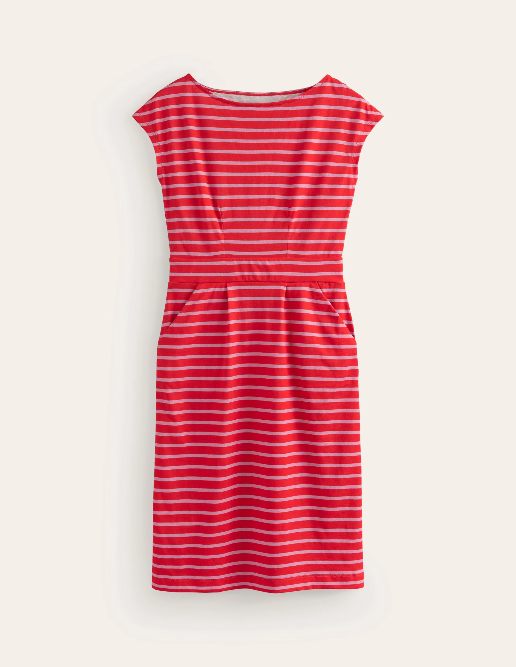 Florrie Jersey Dress-Rouge, Lilac Stripe - Image 5