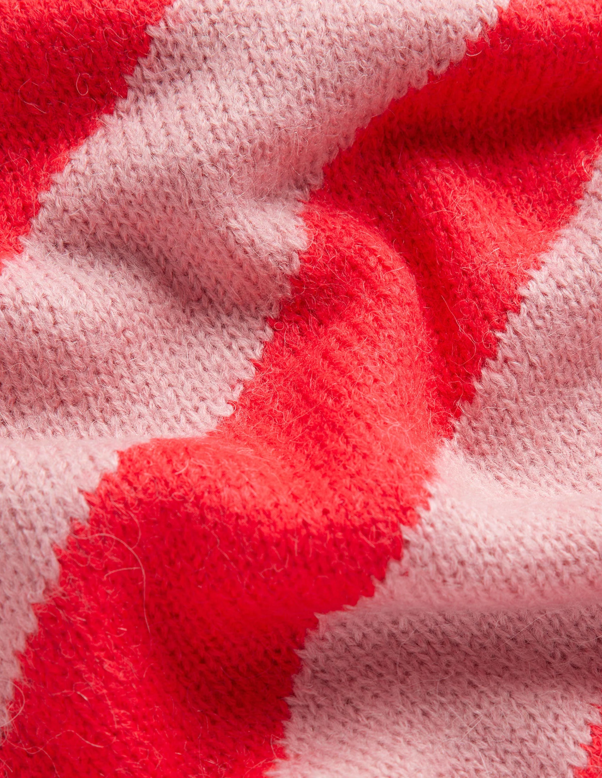 Fluffy Diagonal Stripe Jumper-Pink and Orange Stripe - Image 7
