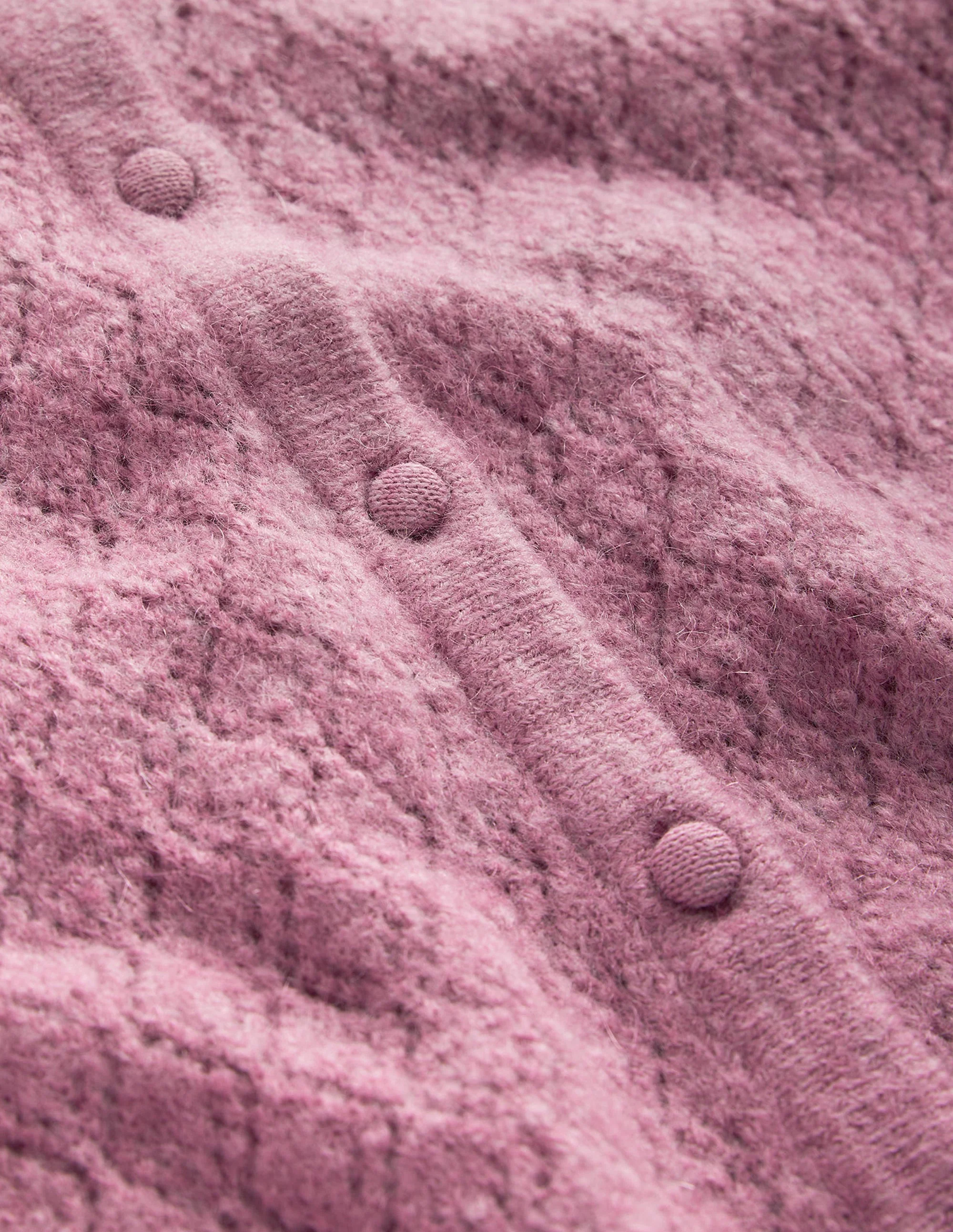 Fluffy Pointelle Cardigan-Strawberry Sherbet - Image 12