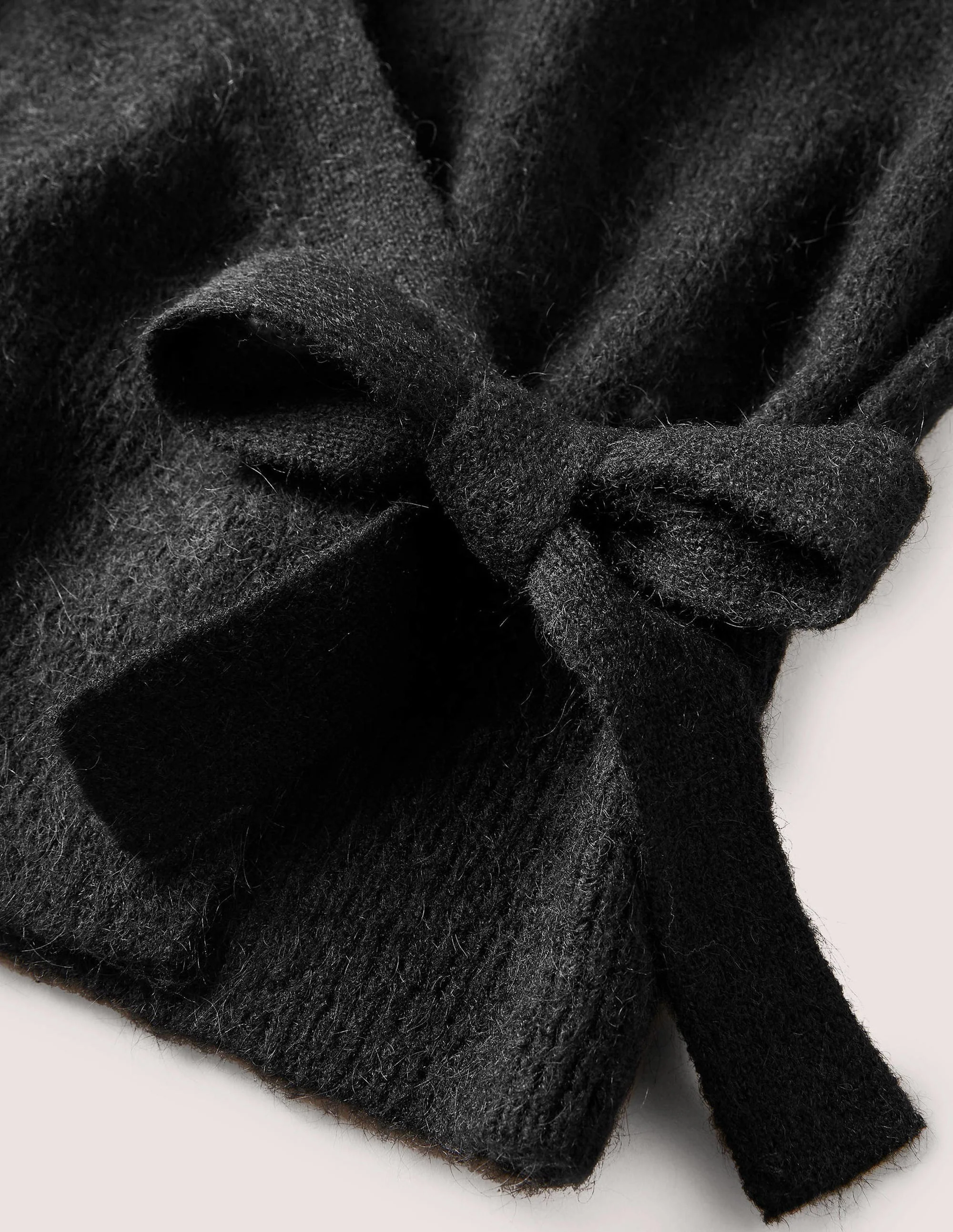 Fluffy Wrap Cardigan-Black - Image 6