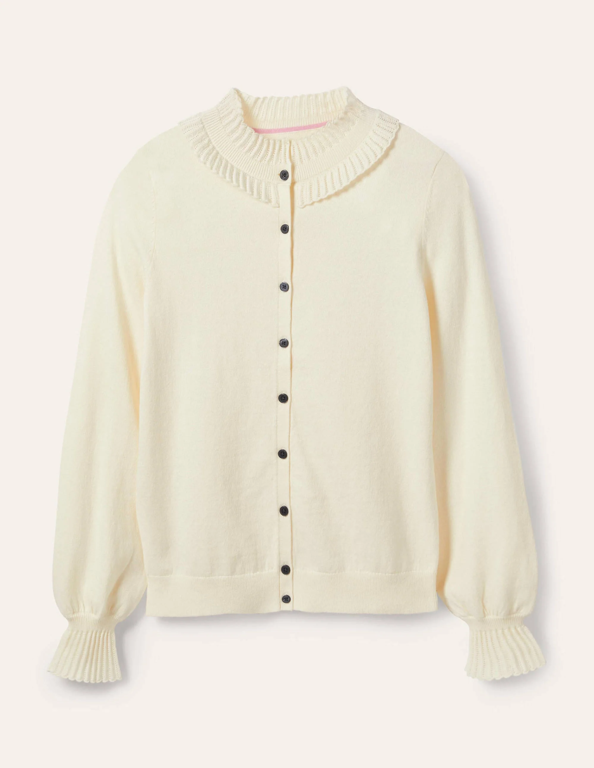 Frederica Pointelle Cardigan-Ivory - Image 5