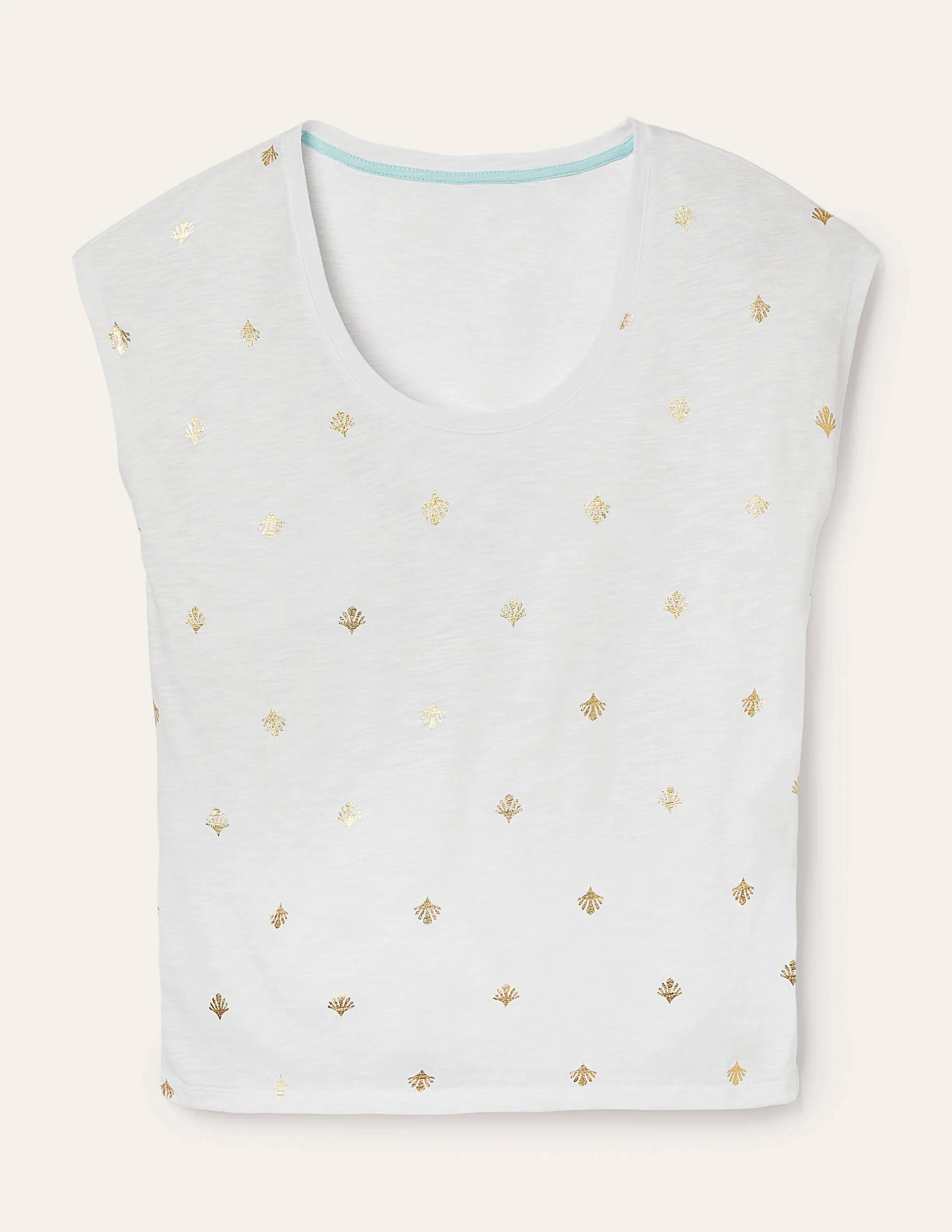 Fun Voop Tee-White, Coral Tile - Image 5