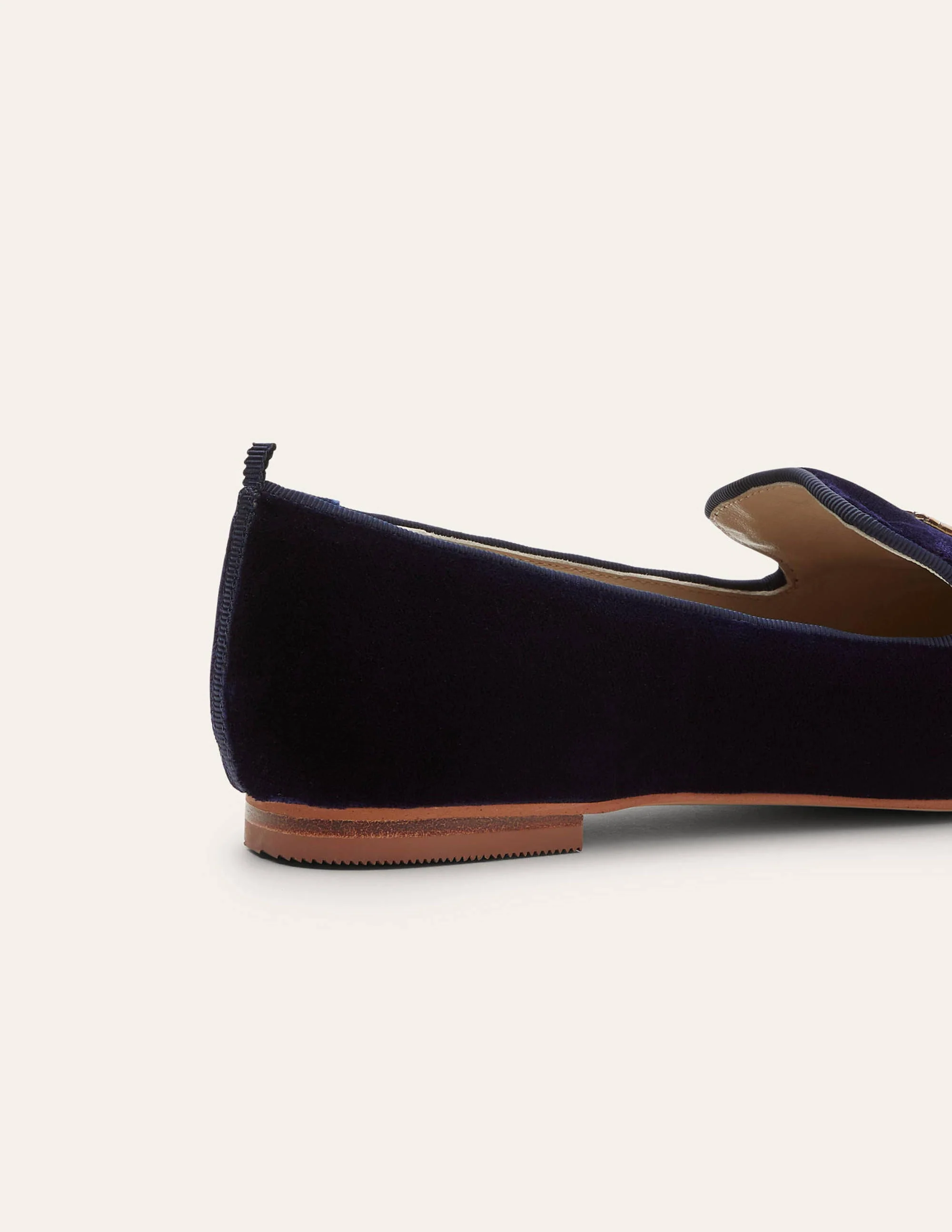 Gabriella Embellished Loafers-Navy Velvet/Bird - Image 4