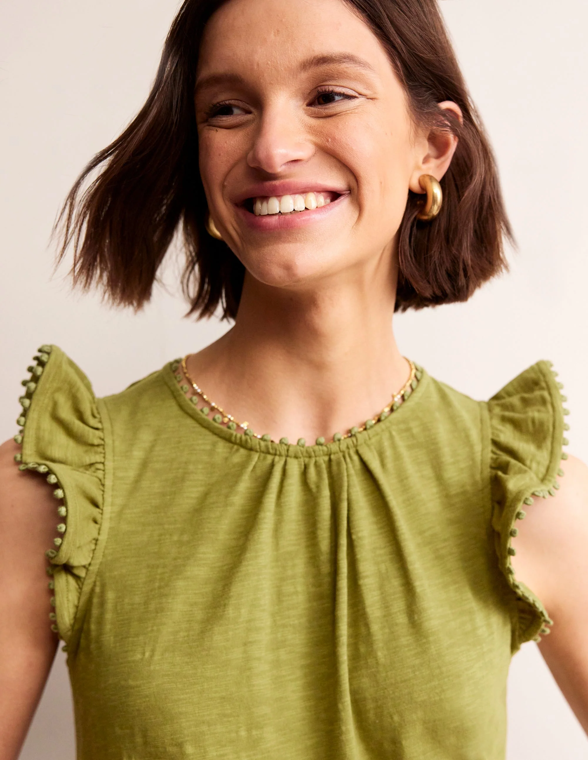Georgina Pom Ruffle Dress-Mayfly - Image 2