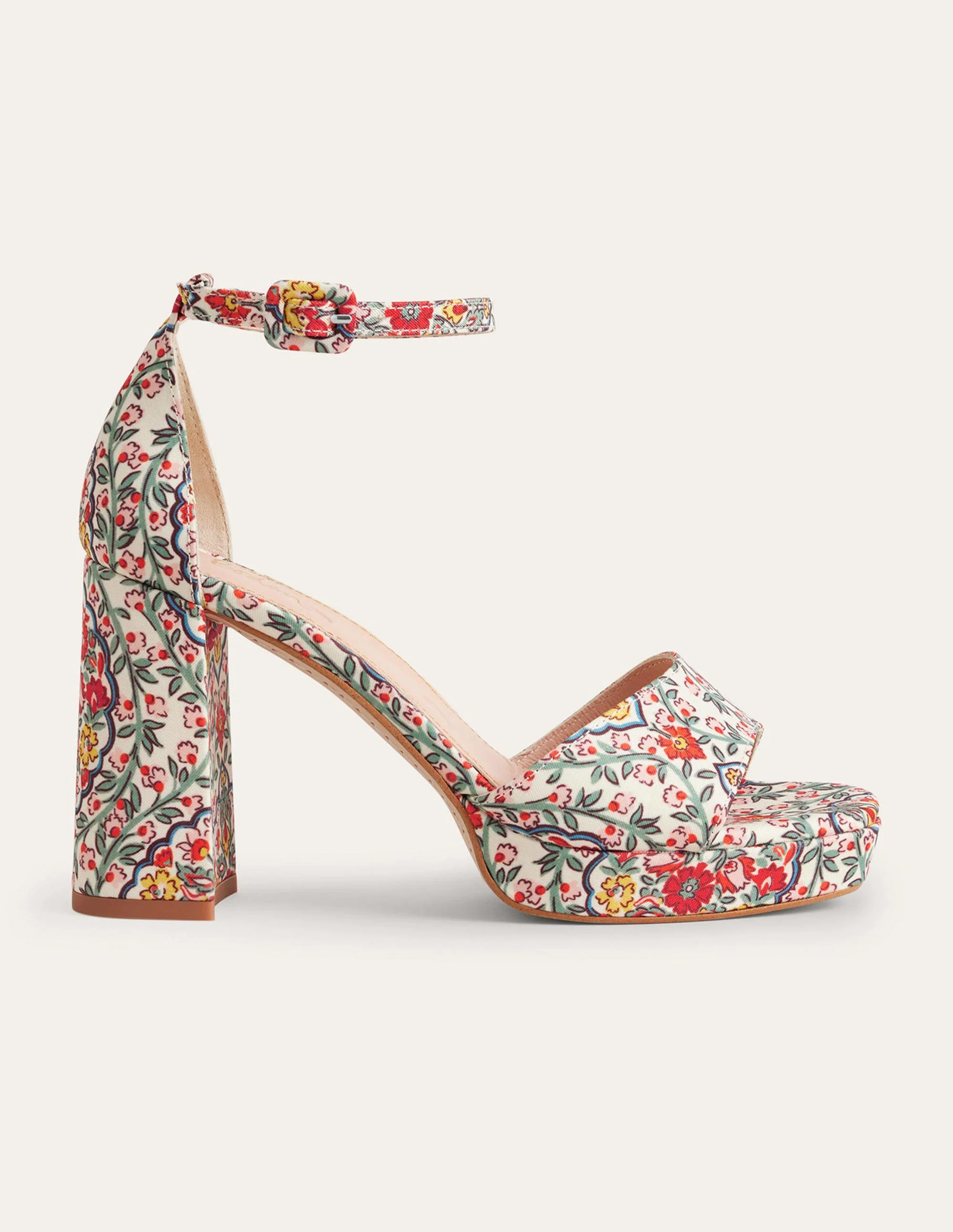 Heeled Platform Sandals-Multi, Vine Terrace - Image 2