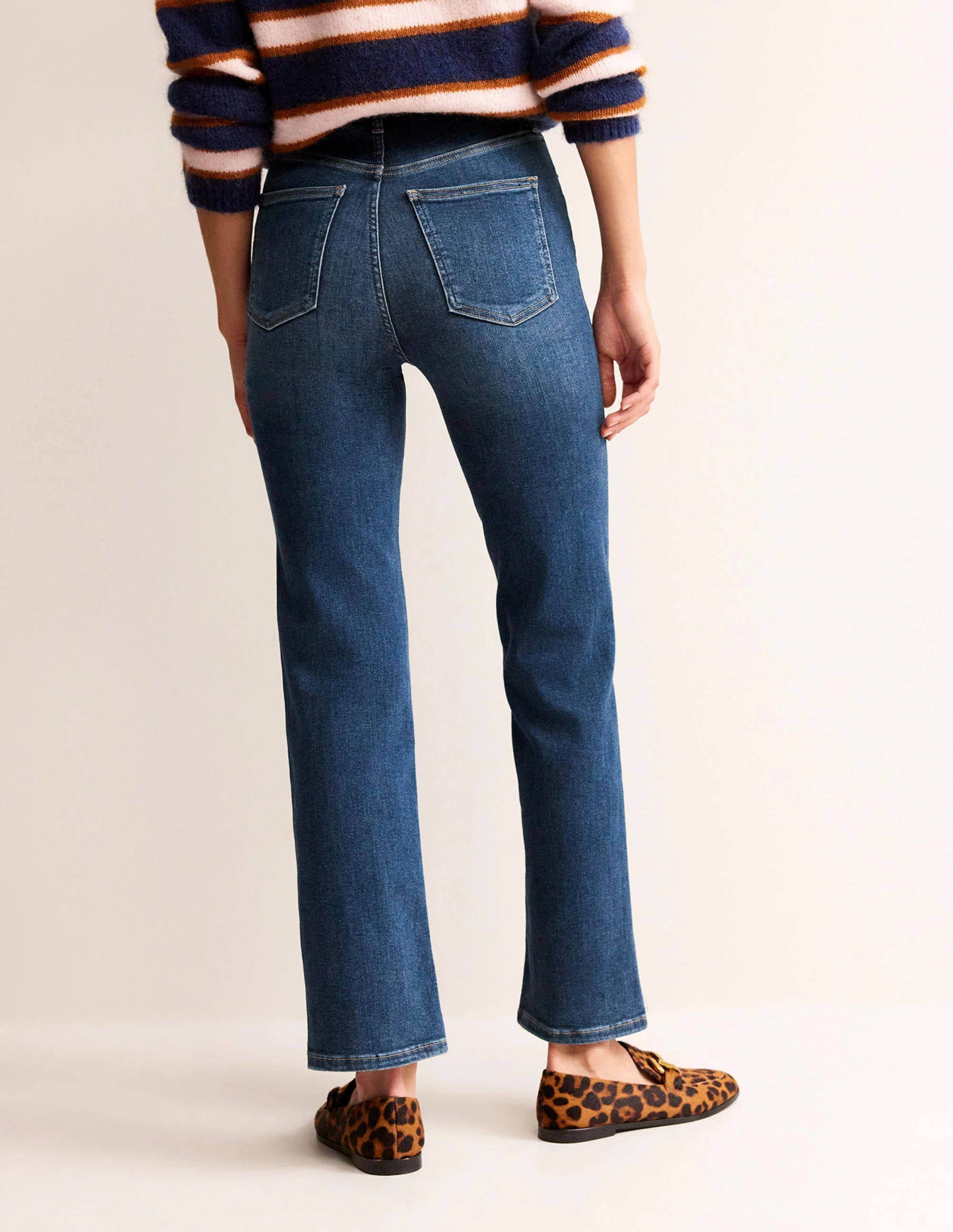 High Rise True Straight Jeans-Indigo - Image 3
