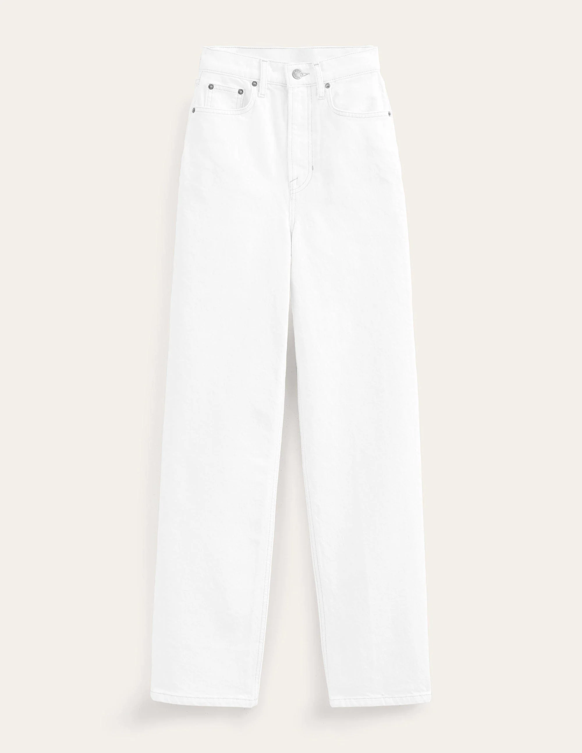 High Rise True Straight Jeans-White - Image 6