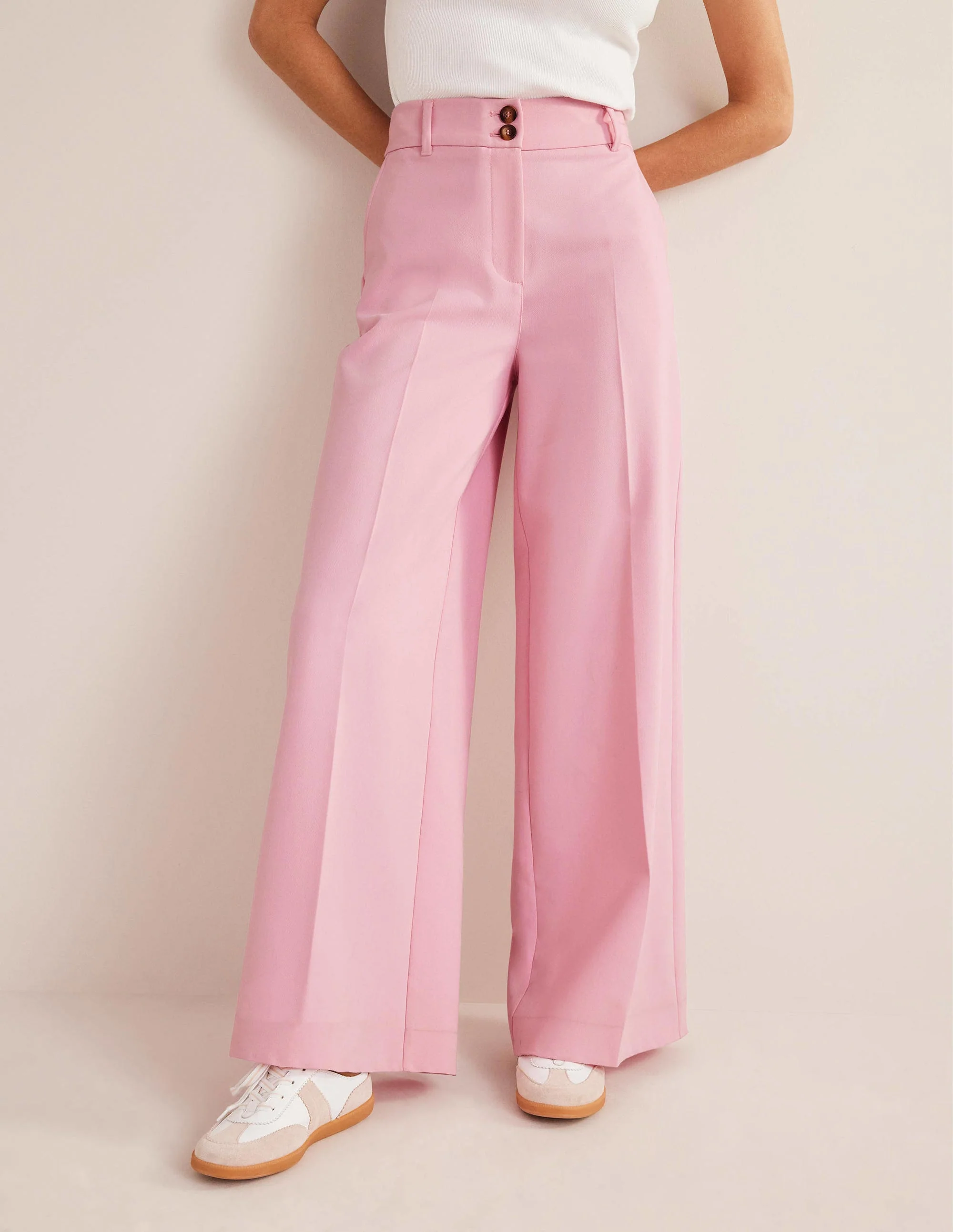 High Rise Wide Leg Trousers-PInk - Image 4