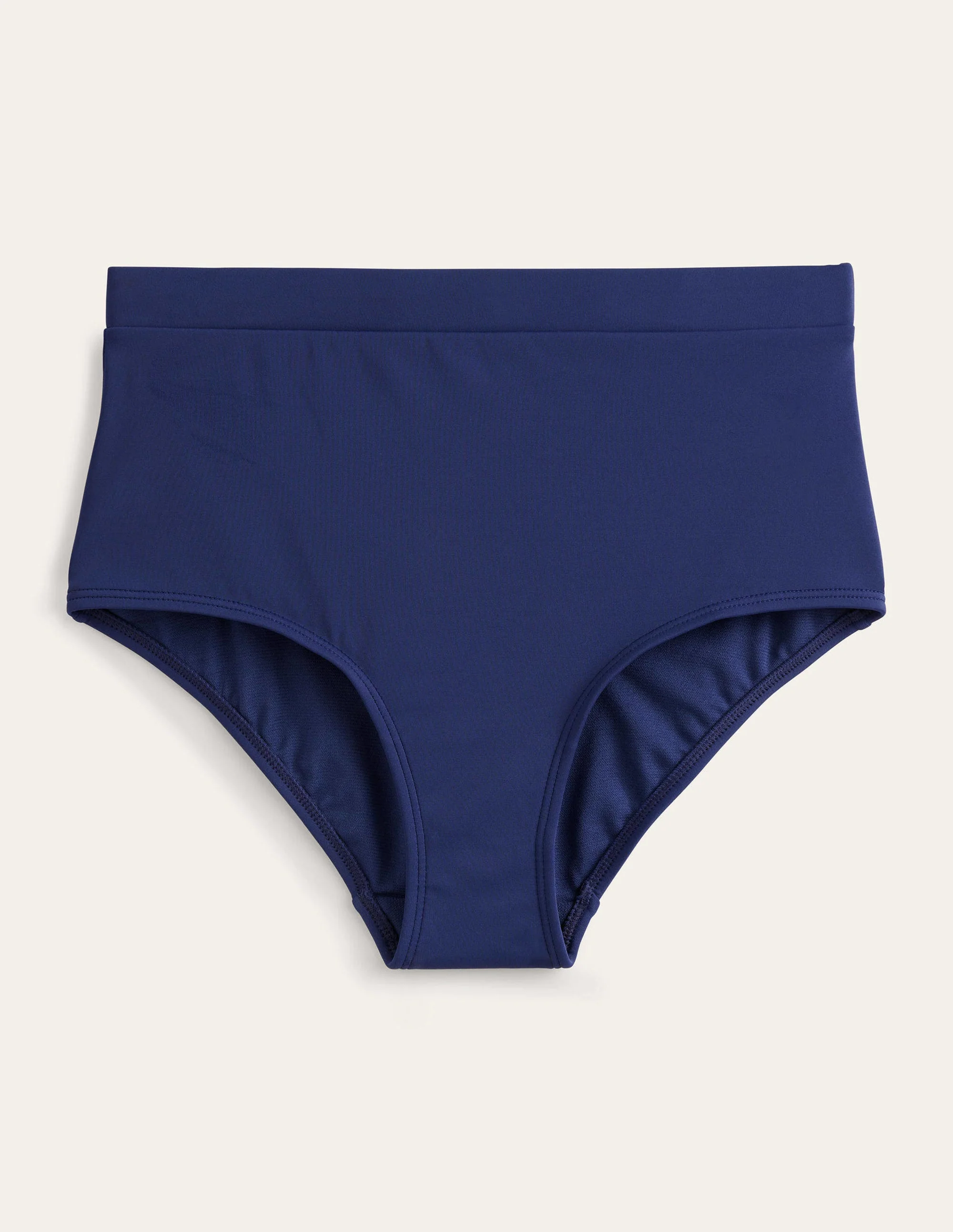High Waist Bikini Bottoms-French Navy - Image 5