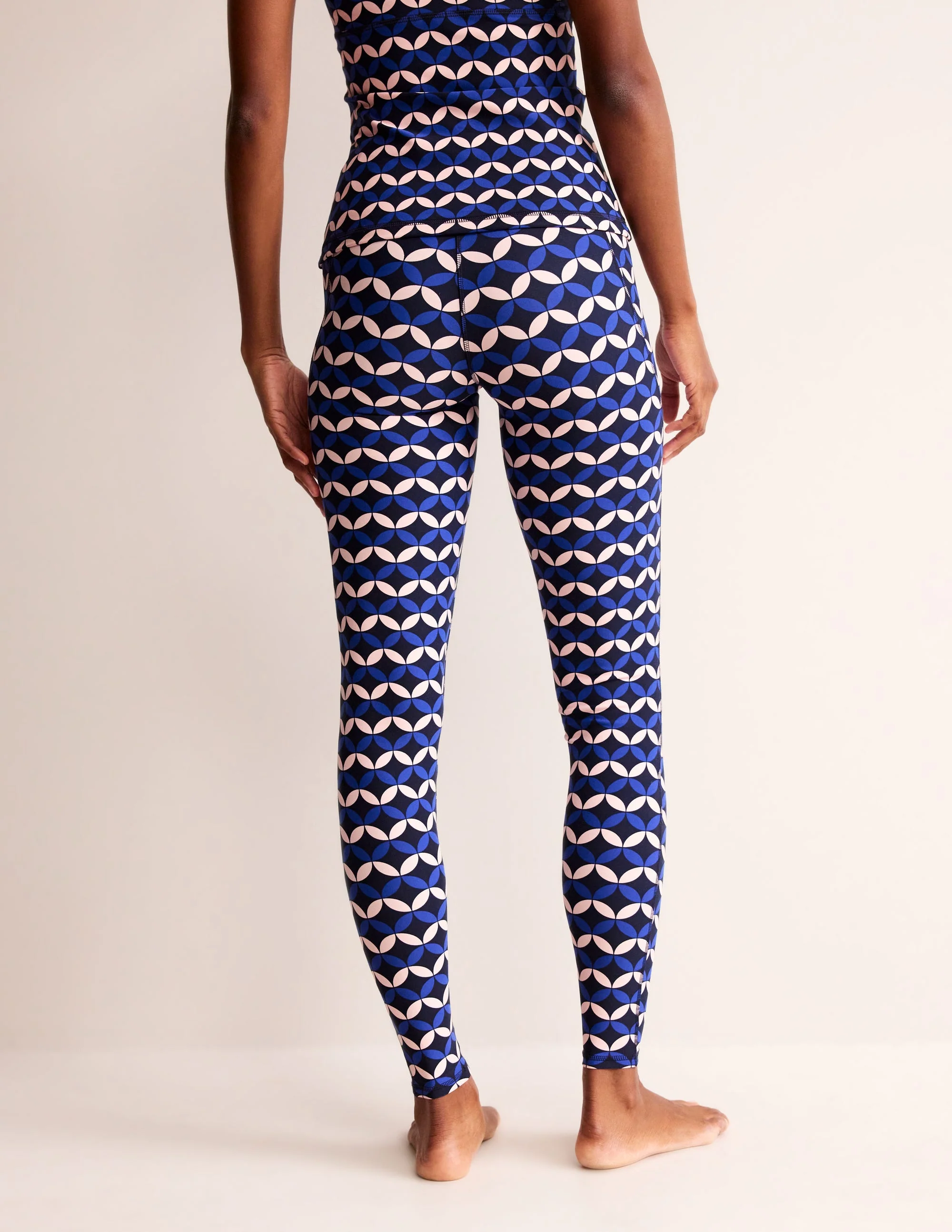 High Waist Pocket Leggings-Surf The Web, Diamond Terrace - Image 3