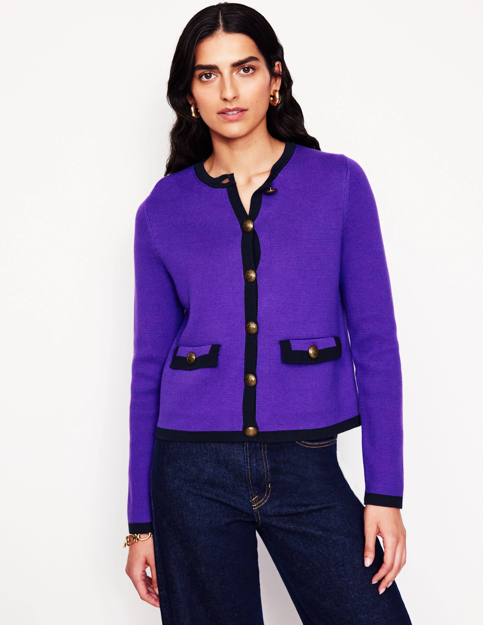 Holly Knitted Jacket-Ameythyst Purple - Image 4