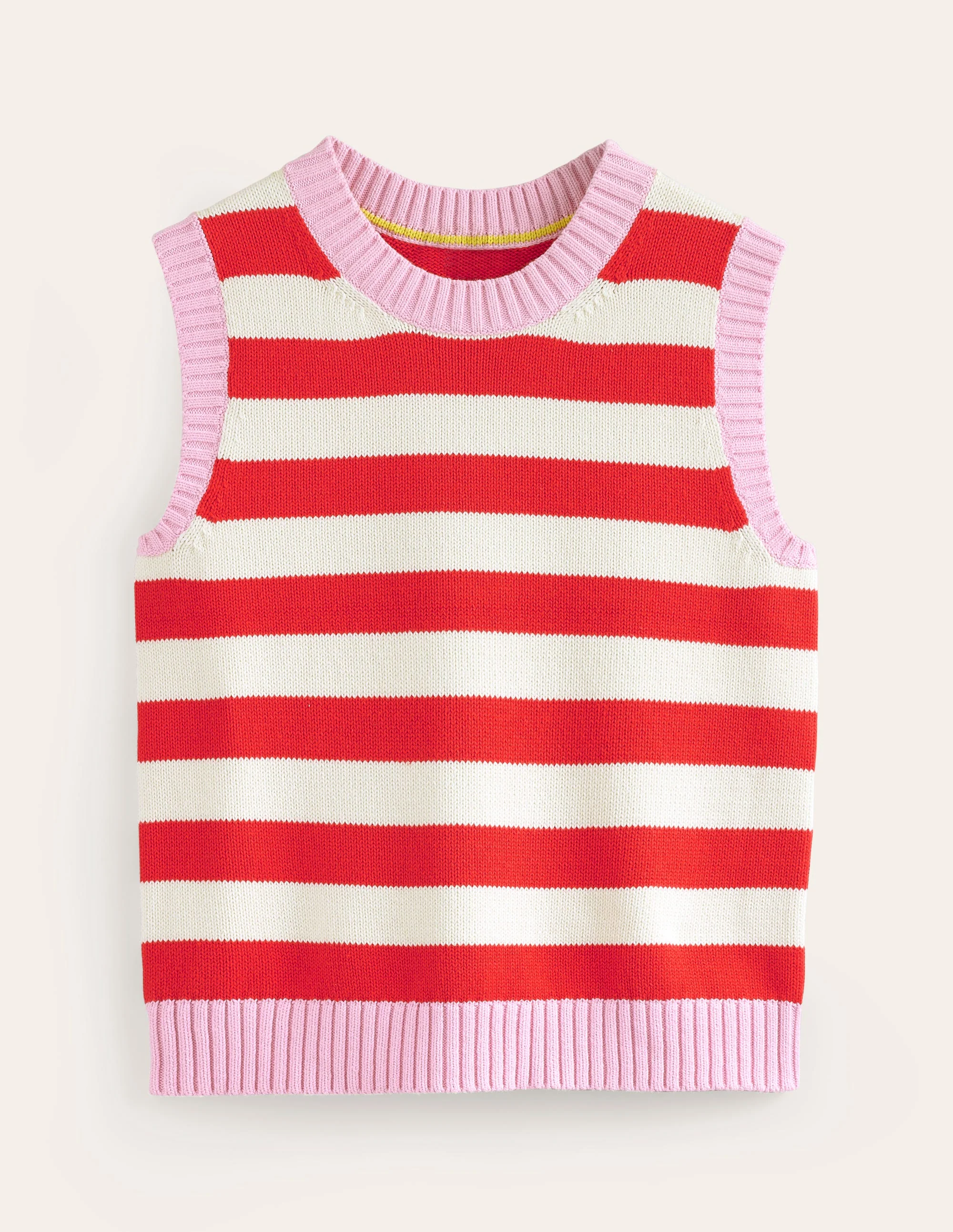 Hotch Potch Cotton Tank-Blossom Pink, Flamenco Red - Image 5