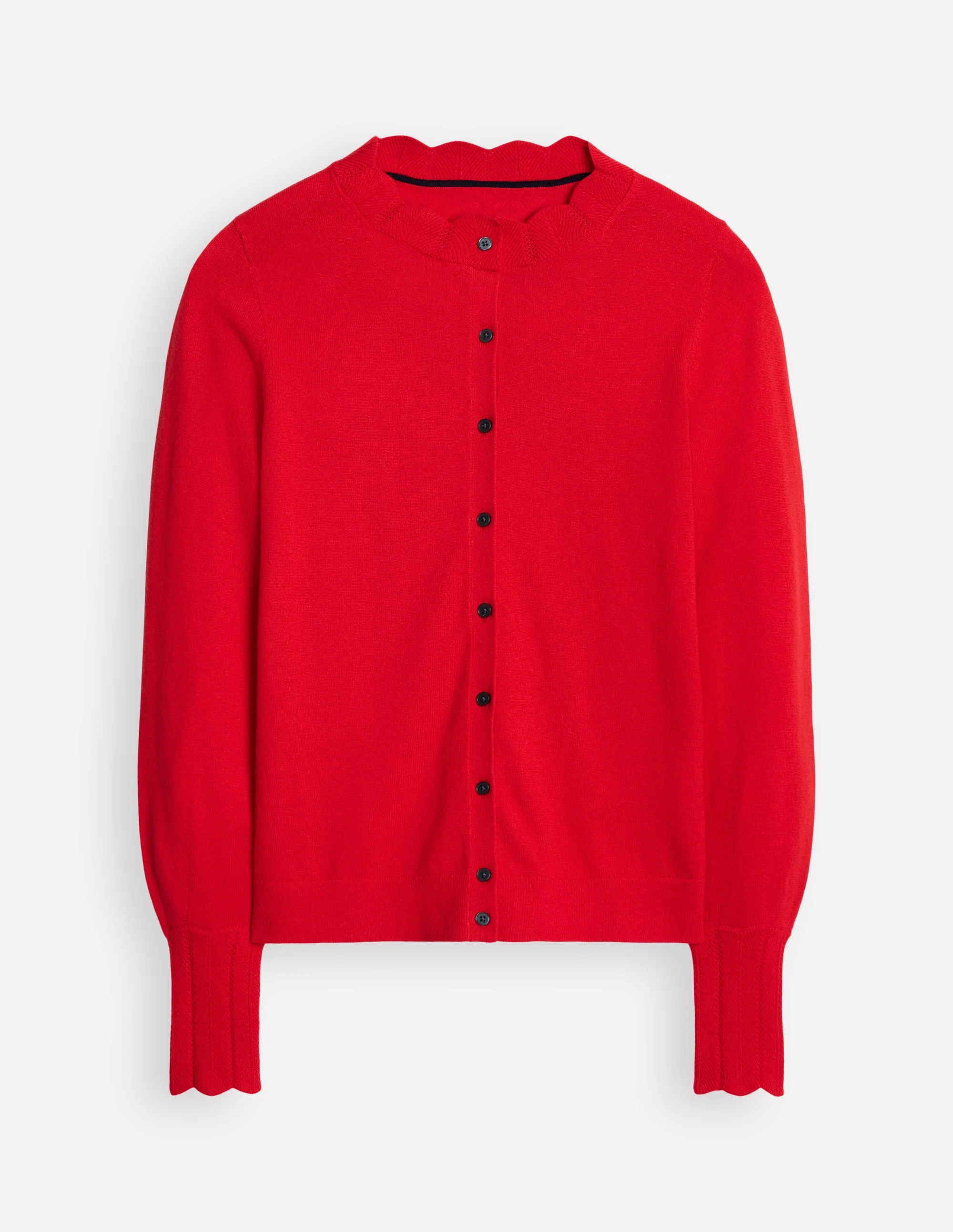 Imi Scalloped Cardigan-Rouge Red - Image 6