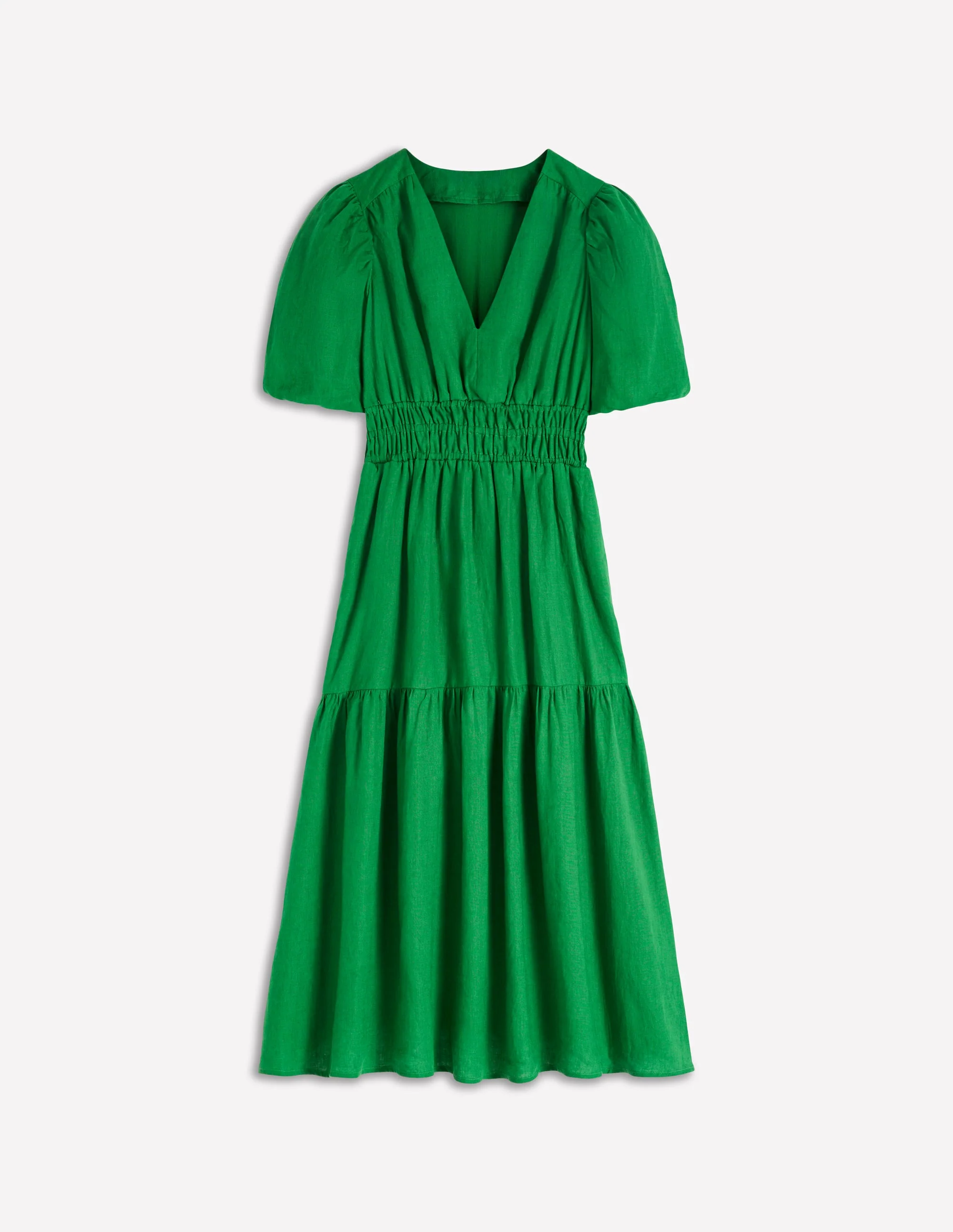 Irene Linen Midi Dress-Highland Green - Image 5