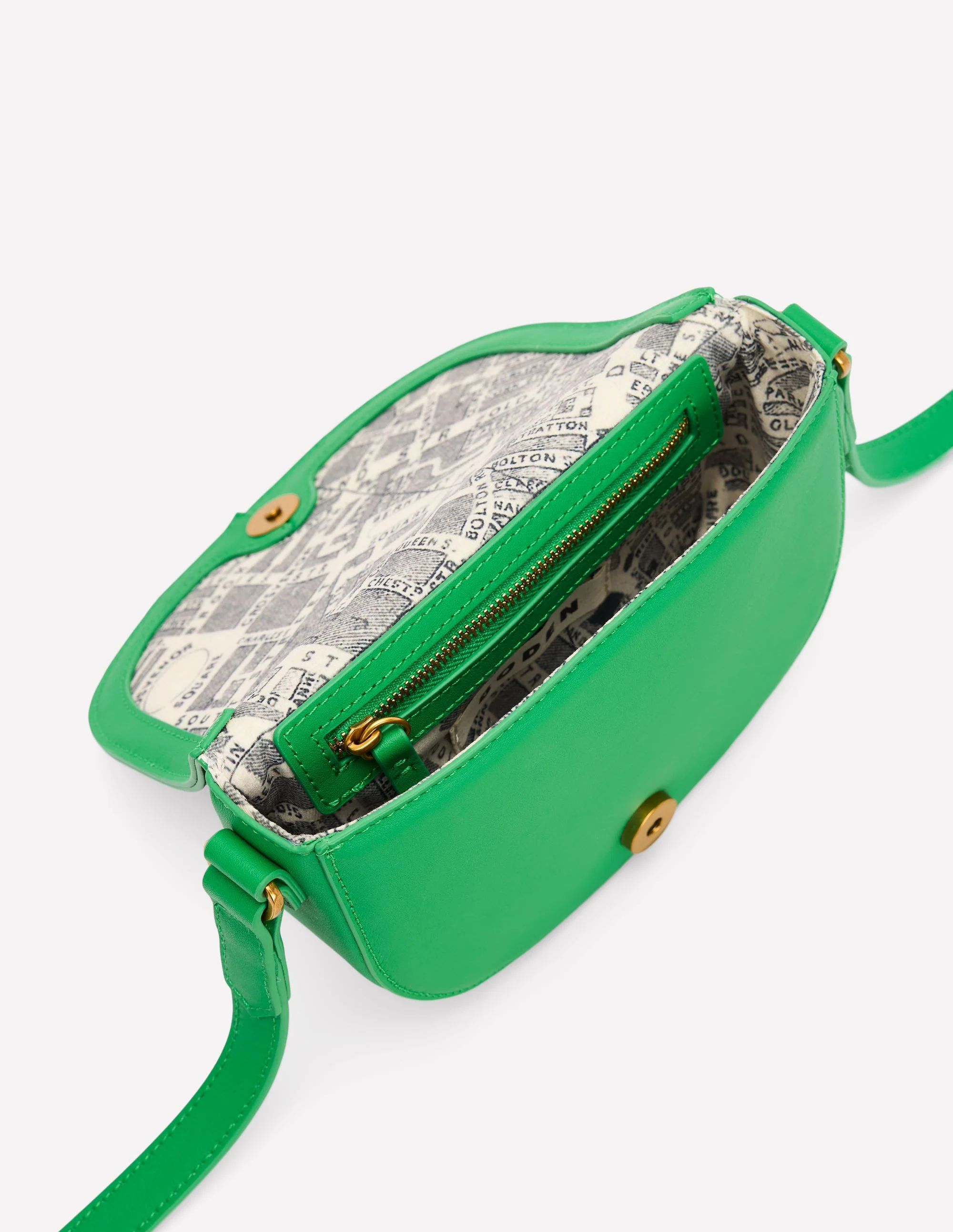 Iris Leather Mini Satchel-Green - Image 5