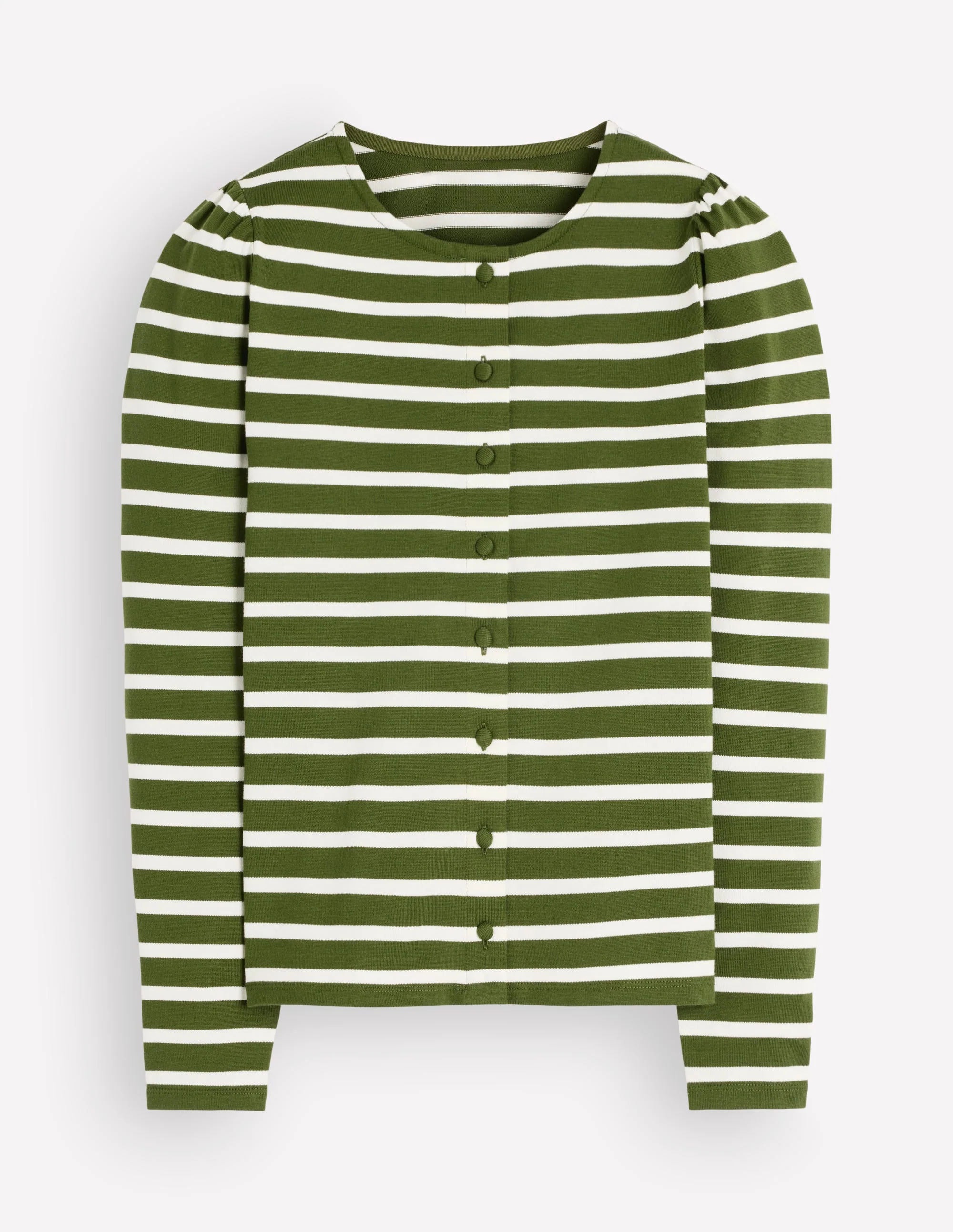 Iris Puff Sleeve Mariner-Chive/Ivory Stripe - Image 3